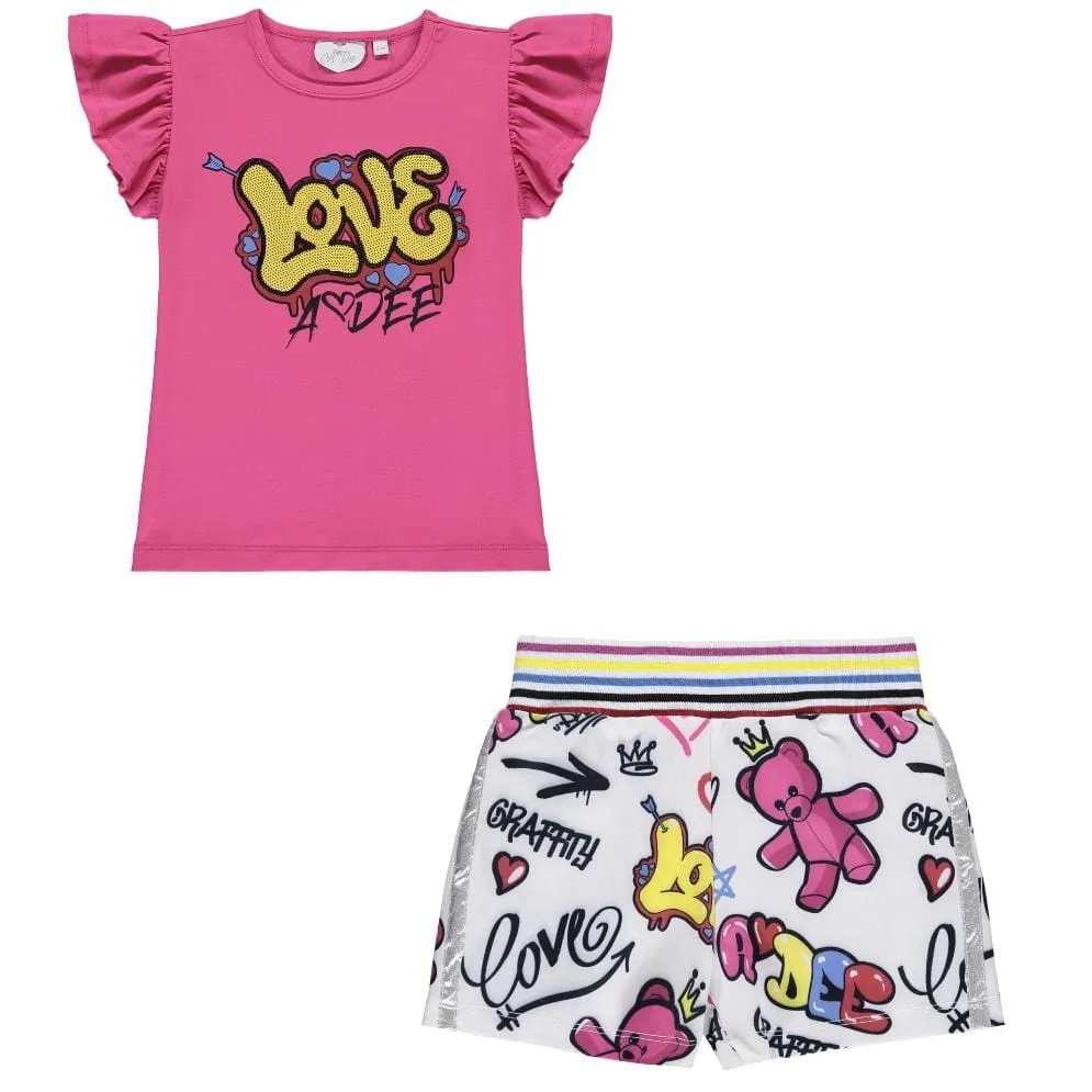 A DEE - Lily A Dee Short Set - Lipstick Pink