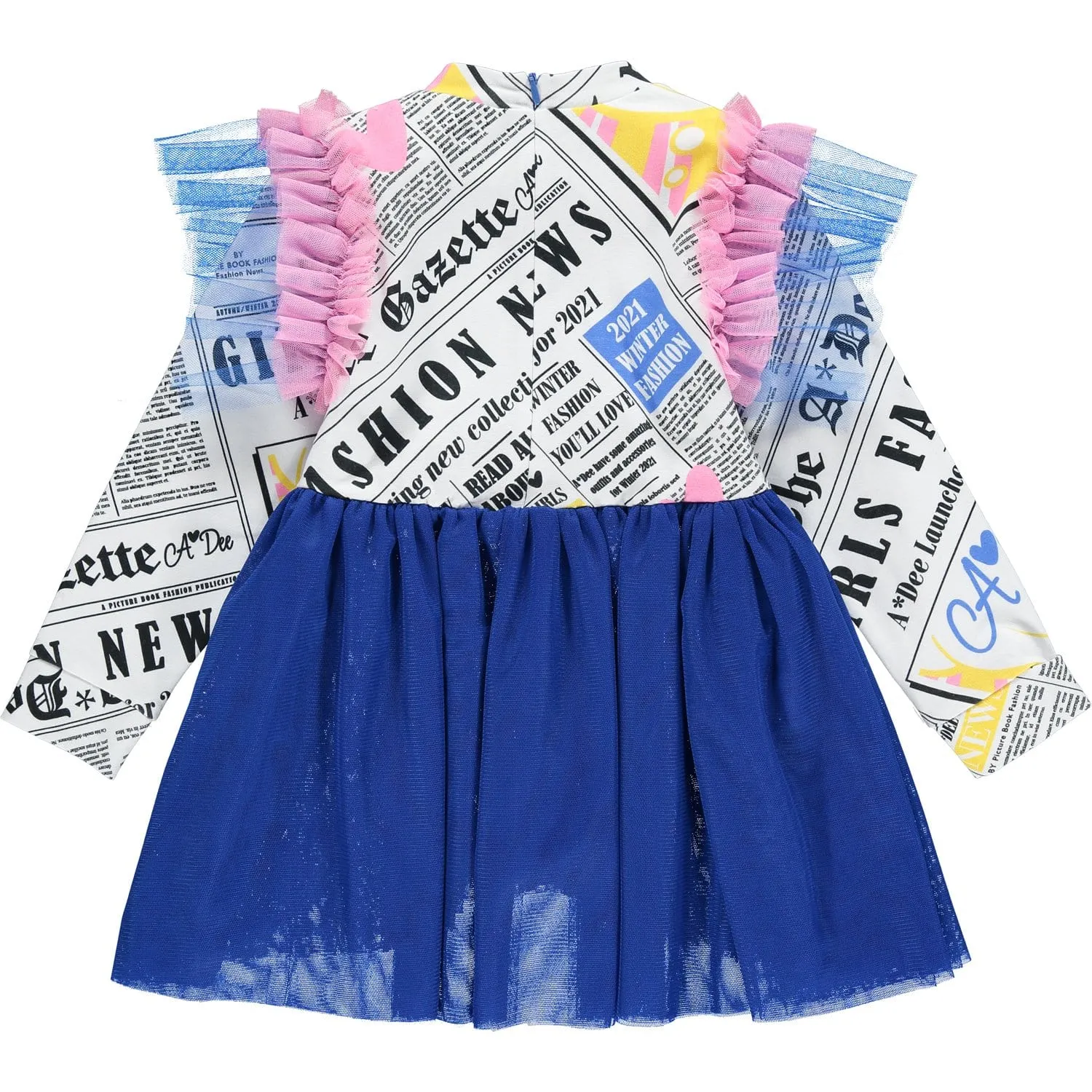 A DEE - Newspaper Tule Legging Set - Bright Blue