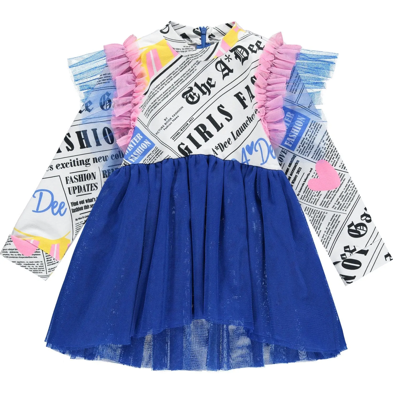 A DEE - Newspaper Tule Legging Set - Bright Blue