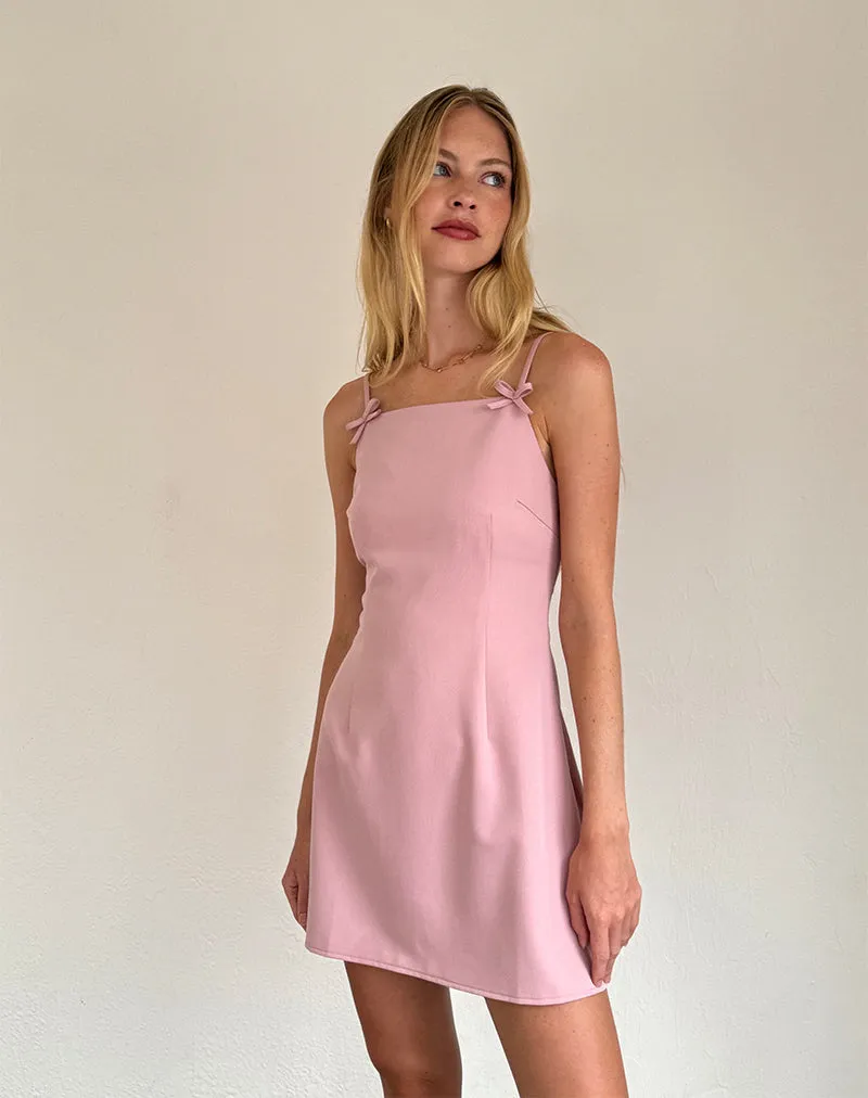 Aketi Mini Dress in Dusky Pink