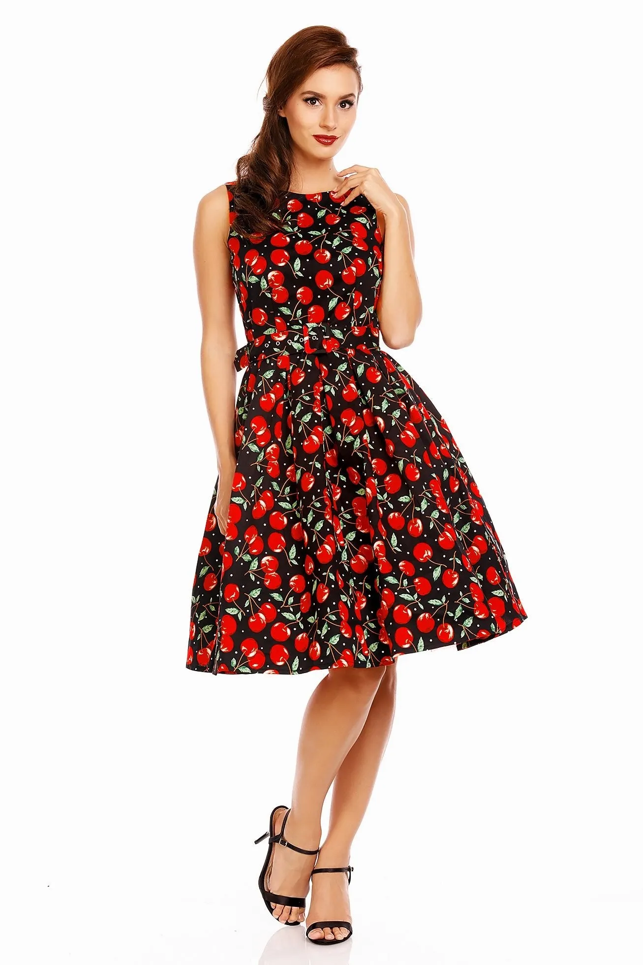 Annie Retro Cherry Swing Dress