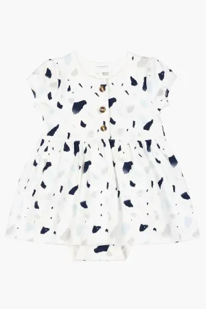 Baby Dress Petit Lem Navy Terrazo