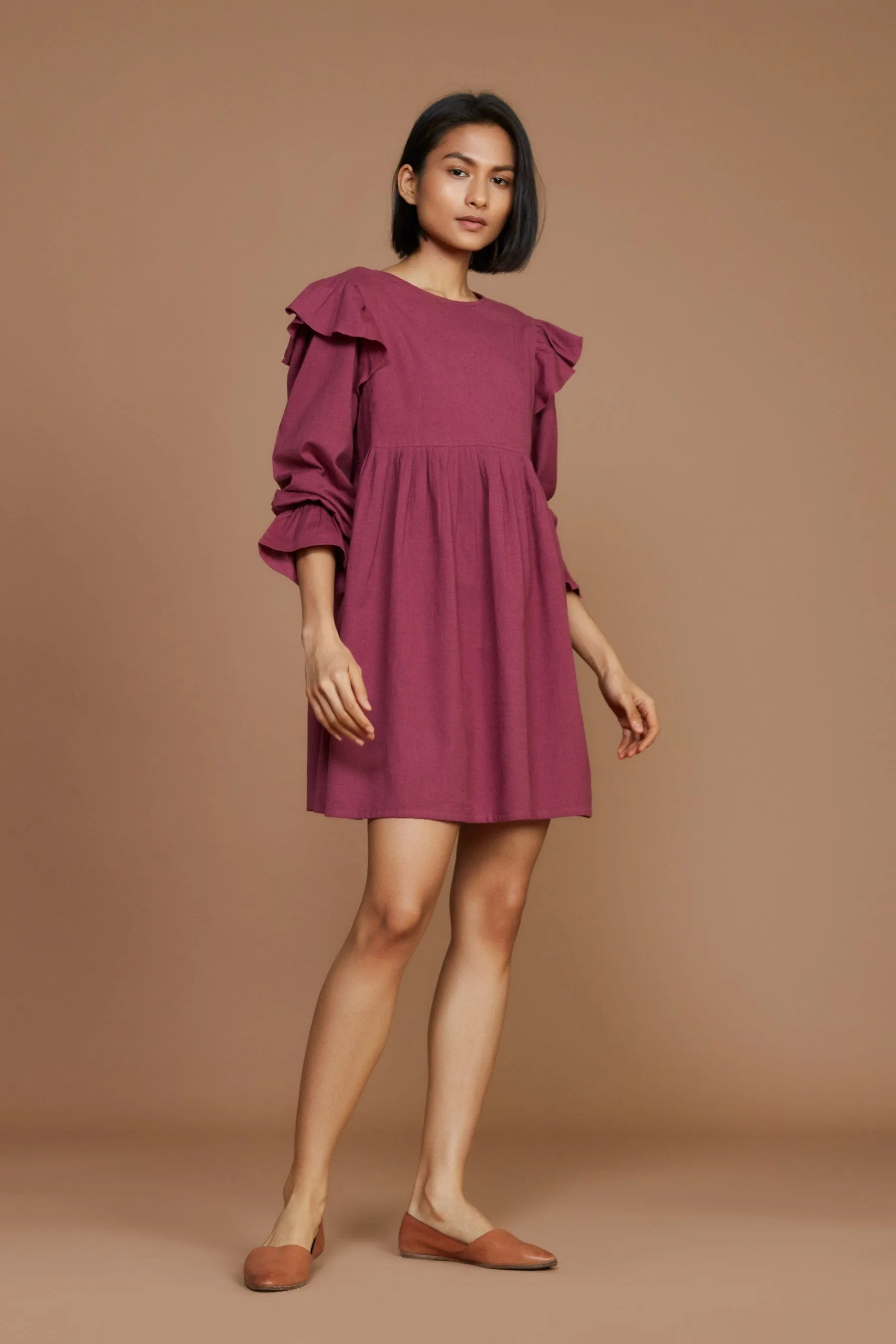 Baliza Mauve Short Dress (Ready to Ship)