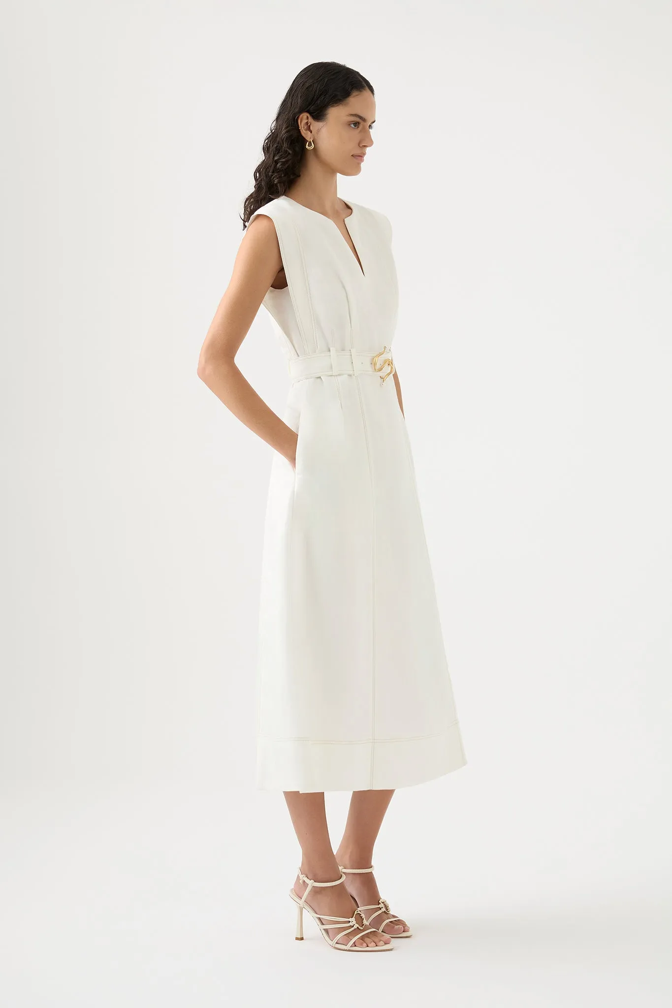 Beacon Structured Midi Dress