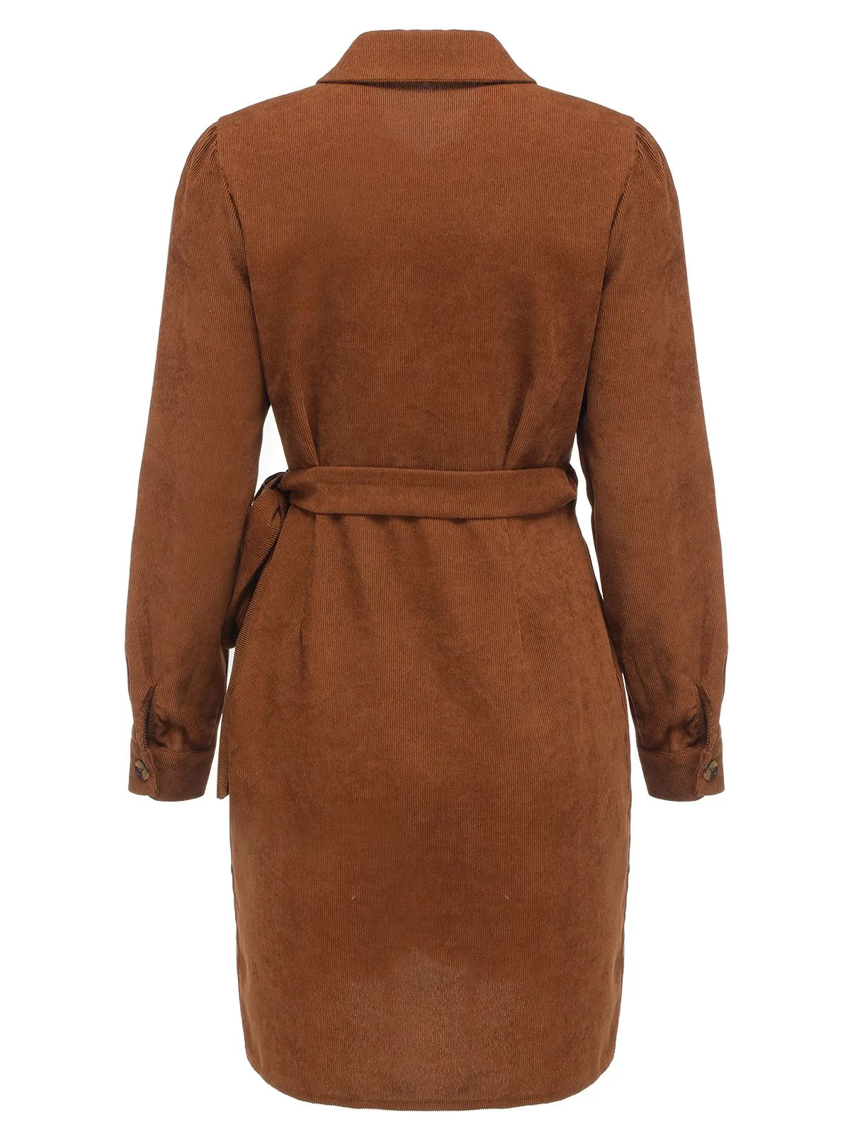 Brown 1960s Corduroy Pencil Dress