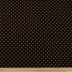 Brown Natural Medium Dots Cotton Canvas Print