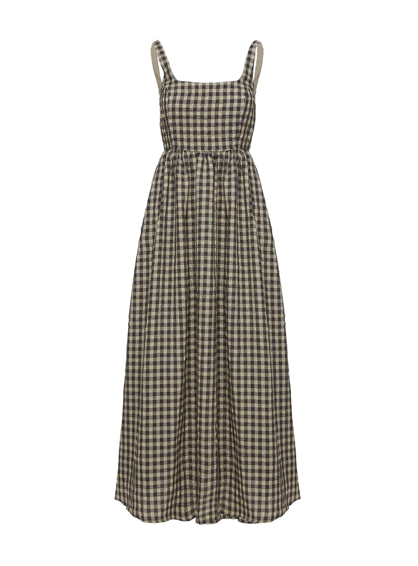 Cartmel Check Maxi Dress Black / Cream Tall