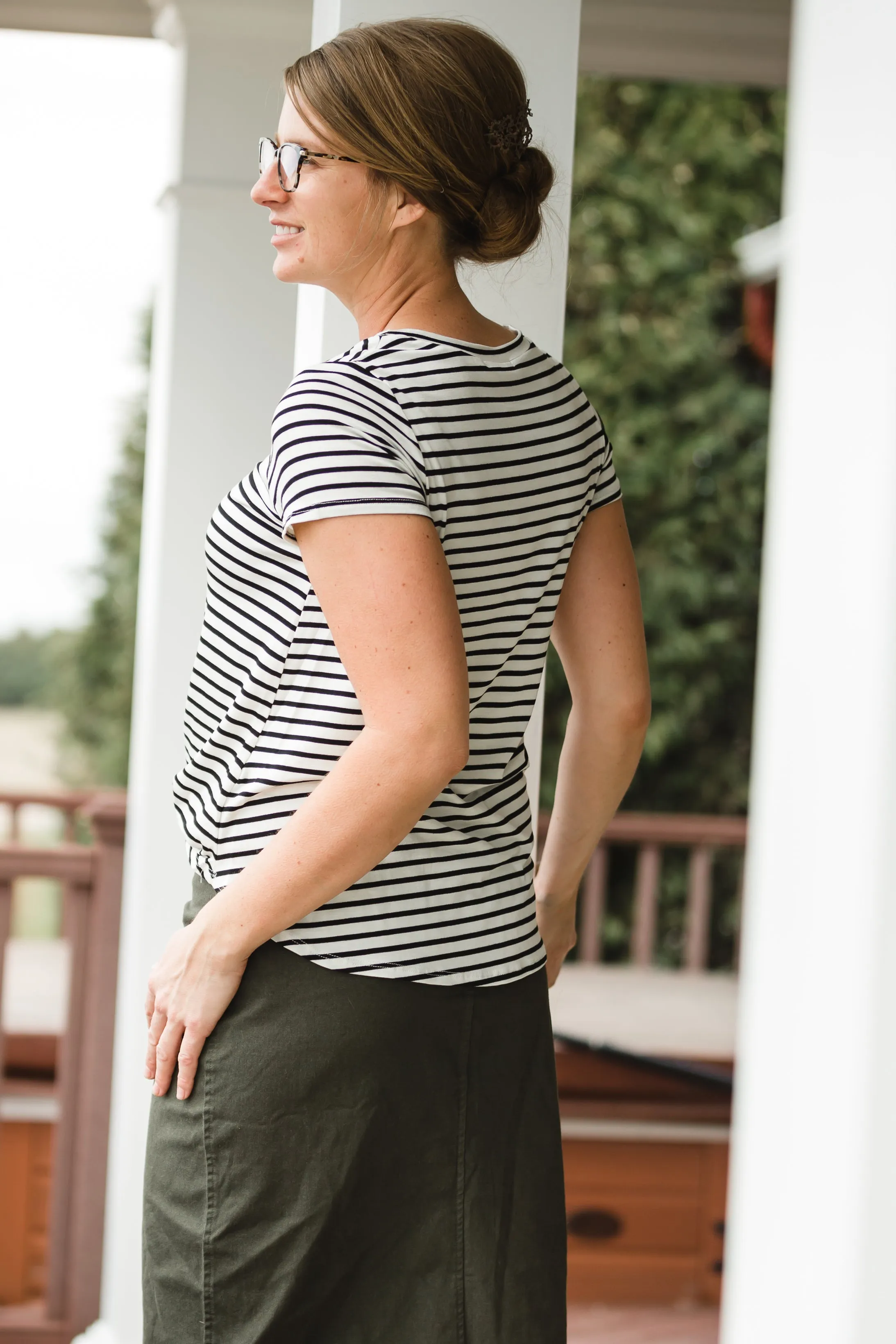 Classic Comfy Striped Short Sleeve Tee