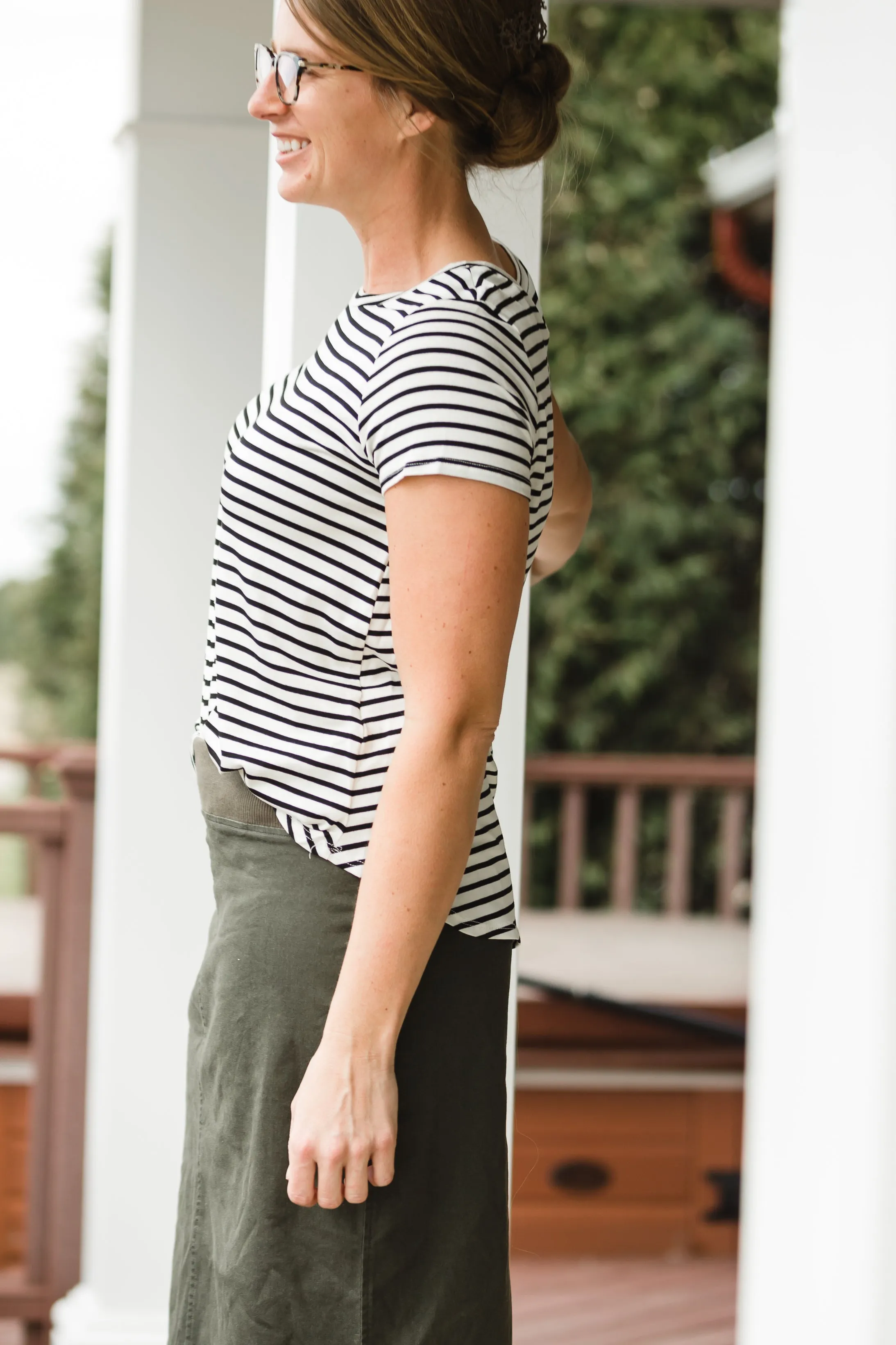 Classic Comfy Striped Short Sleeve Tee