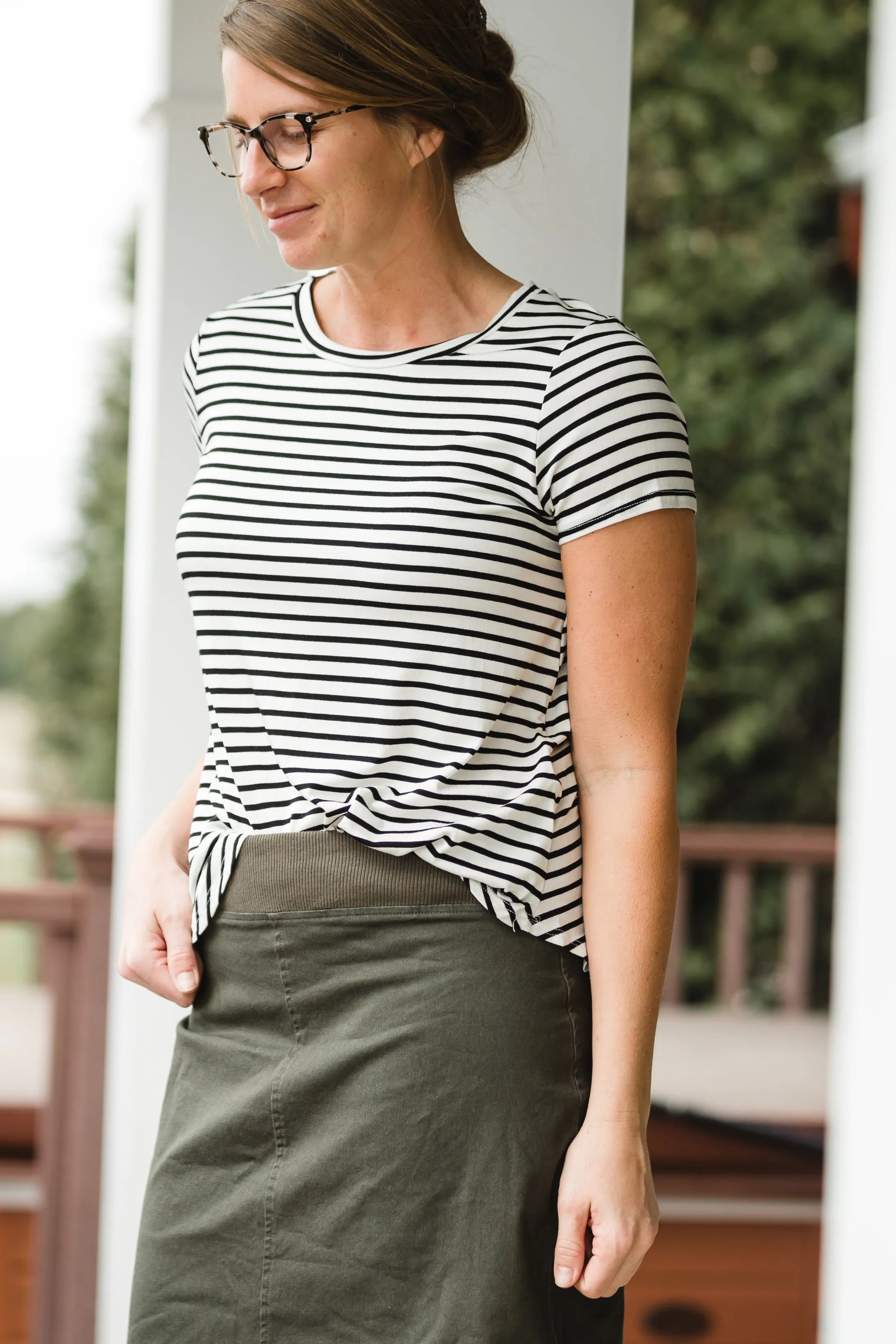 Classic Comfy Striped Short Sleeve Tee