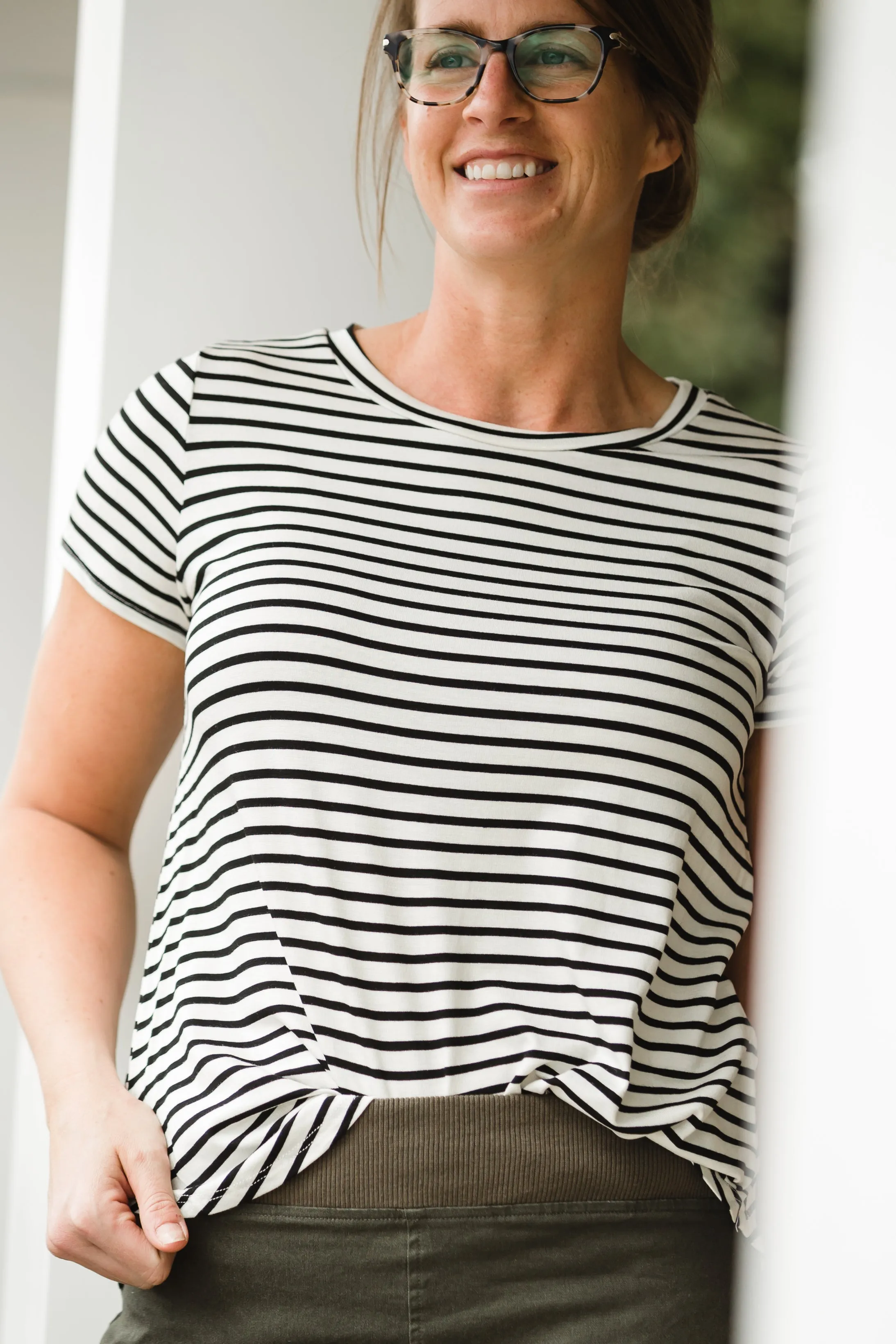 Classic Comfy Striped Short Sleeve Tee