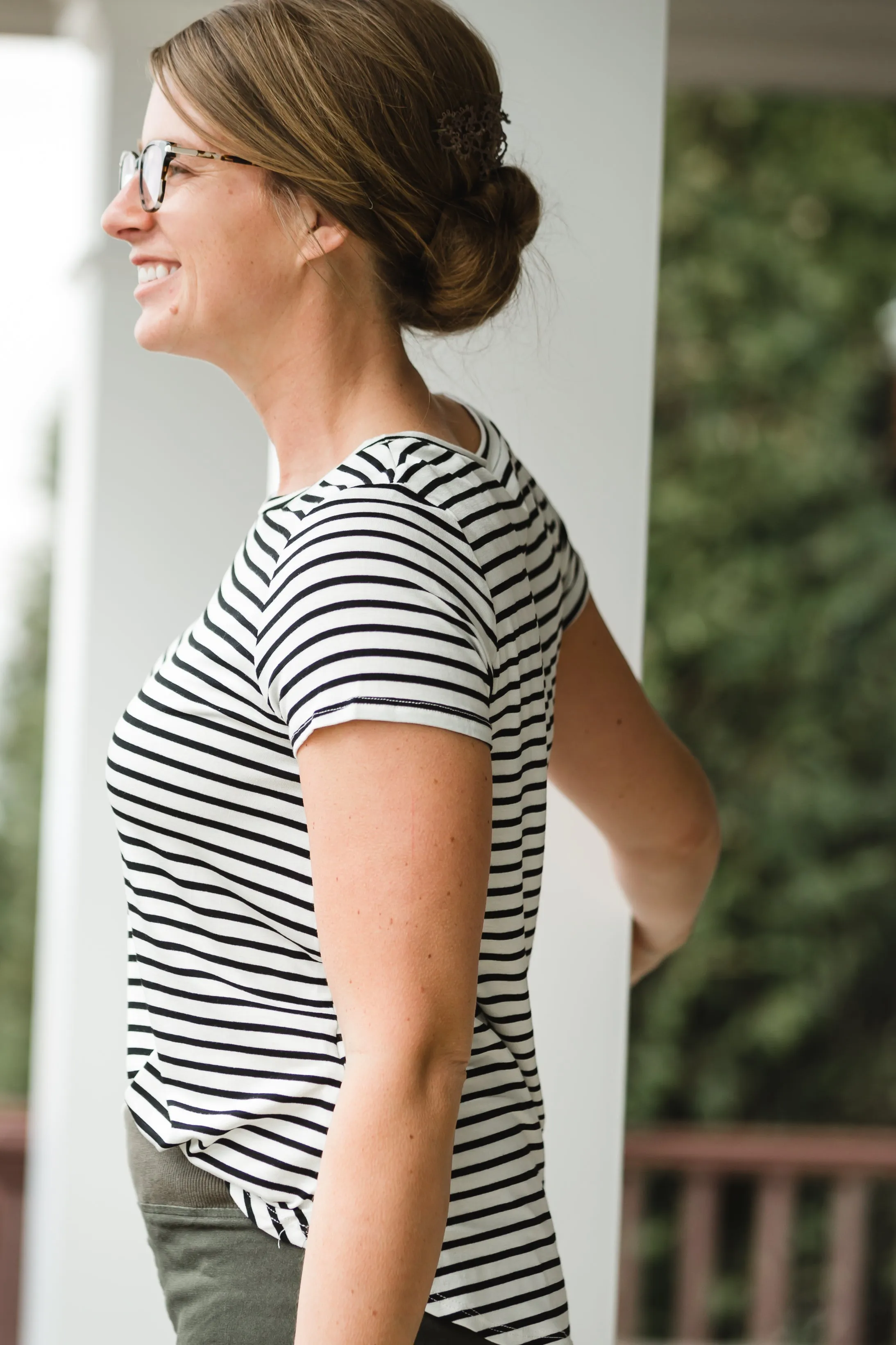 Classic Comfy Striped Short Sleeve Tee