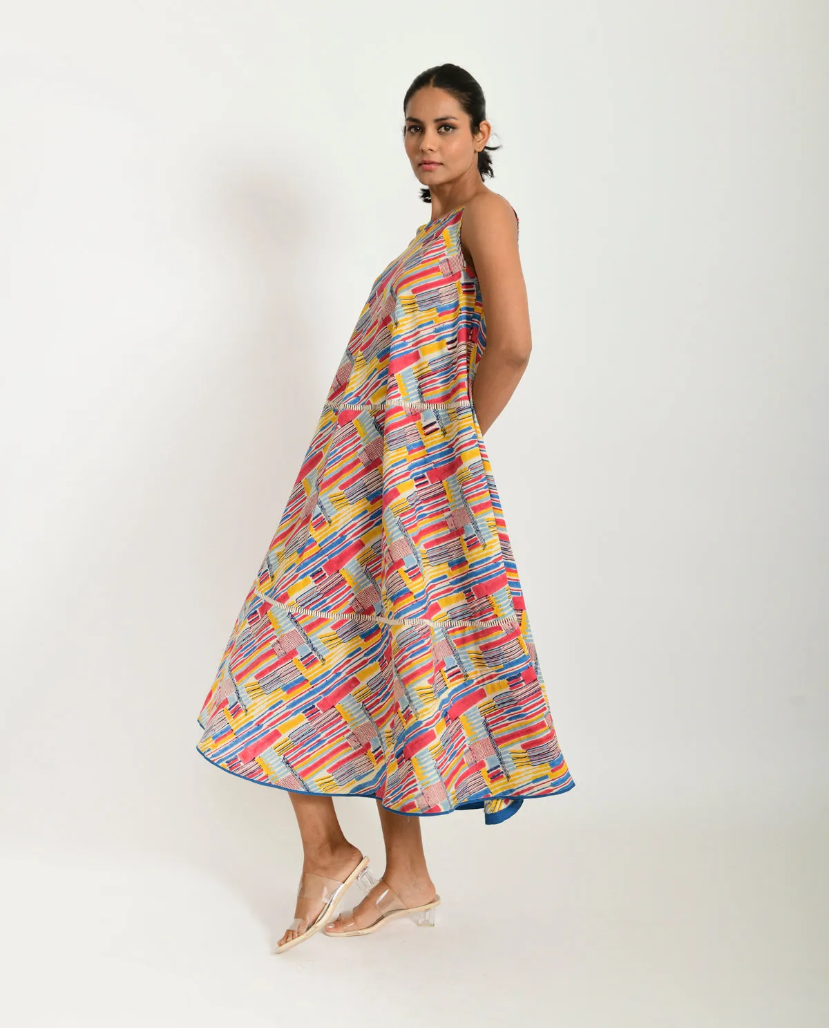 Cotton Hand Block Printed Maxi Dress