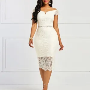 DressBetty - Sexy Women Dress Lace Hollow Backless Elegant Party Chic Retro Dress