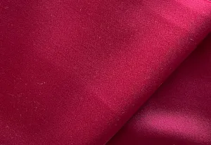 Elegant Cranberry Viscose Blend Duchess Satin (Made in Italy)