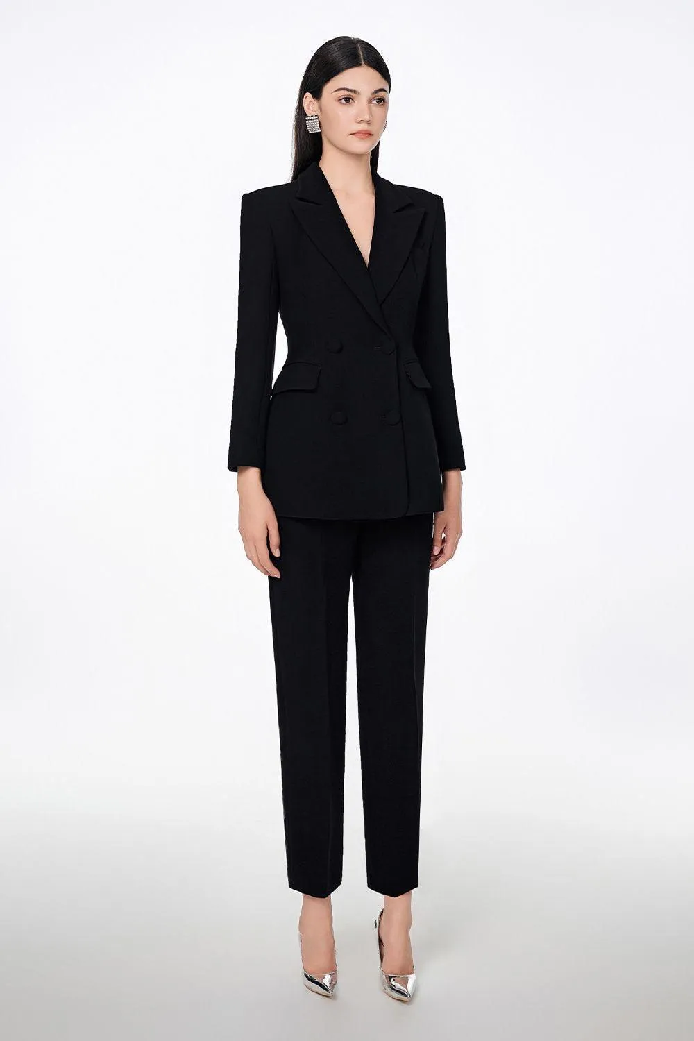 Eloise Structured Peak Lapel Crepe Set