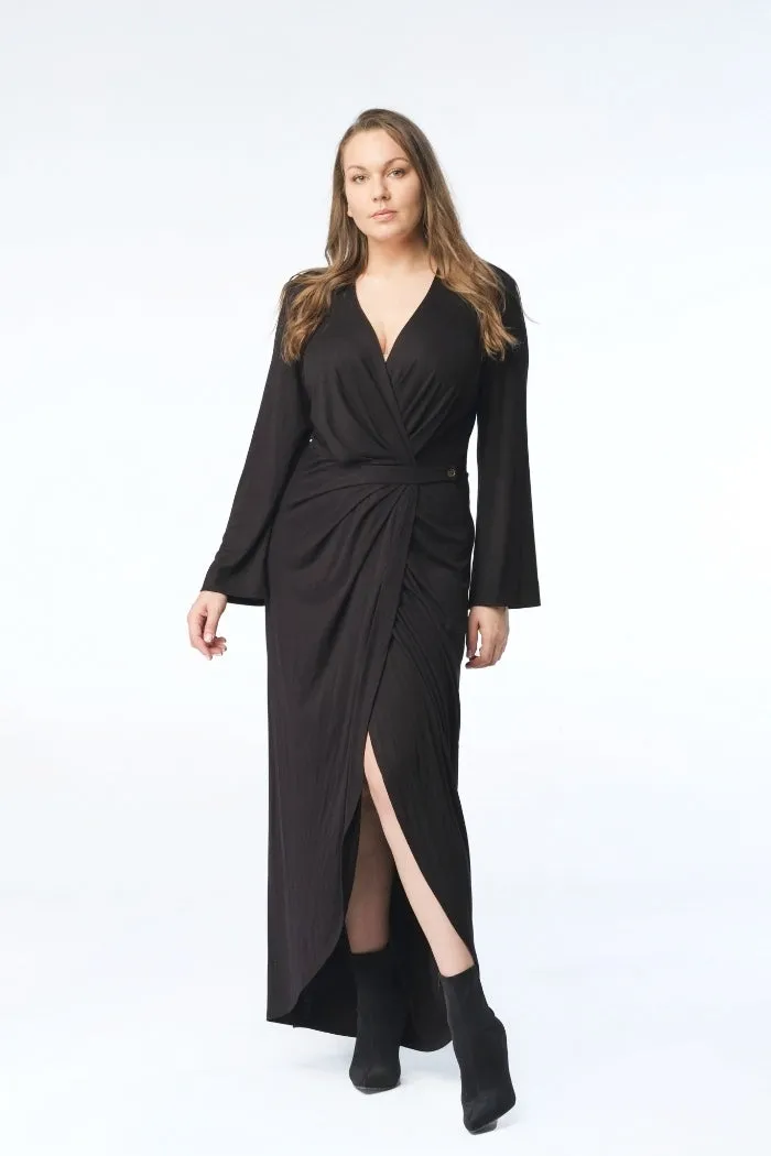 Freya Wrap Dress // Black