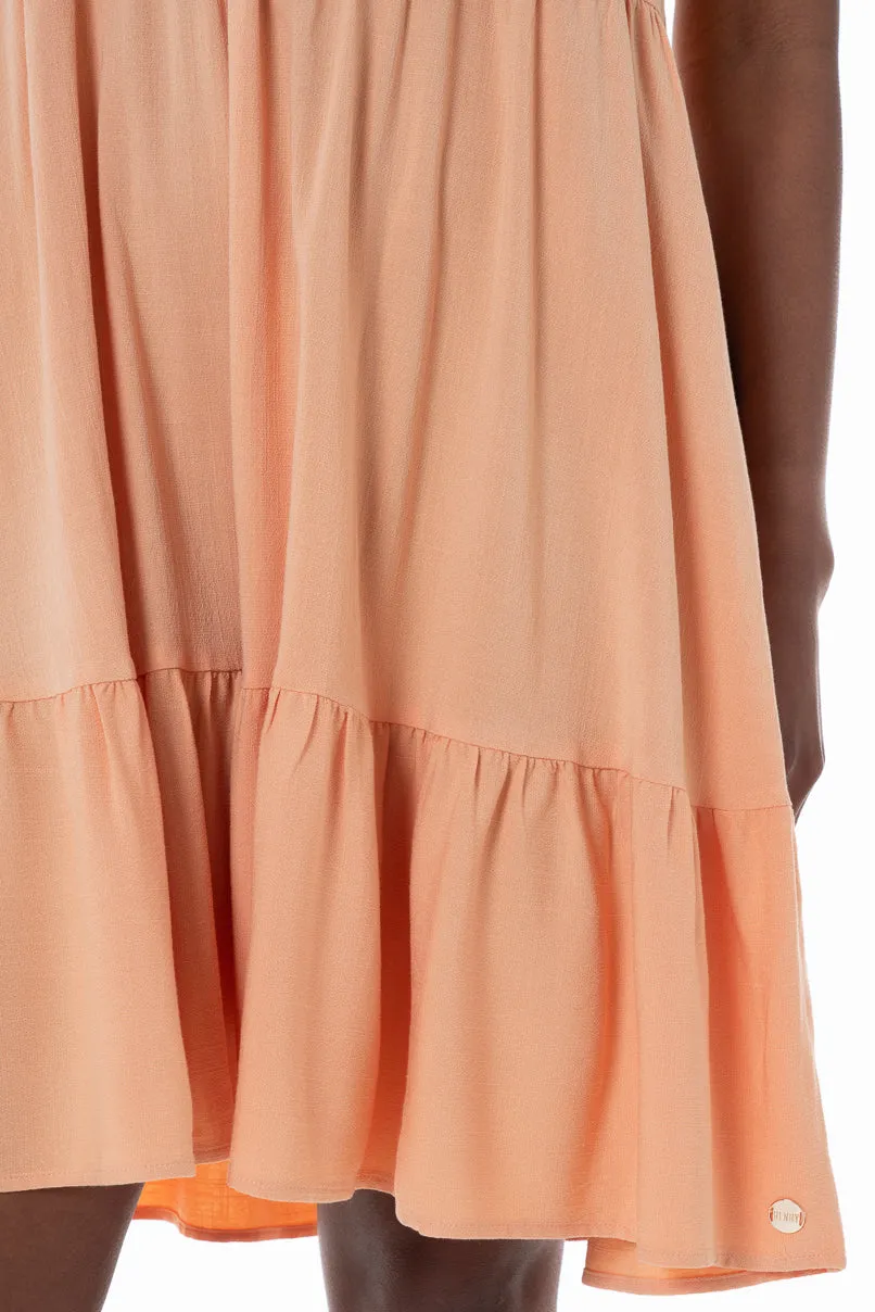 Frill Dress _ 152142 _ Peach