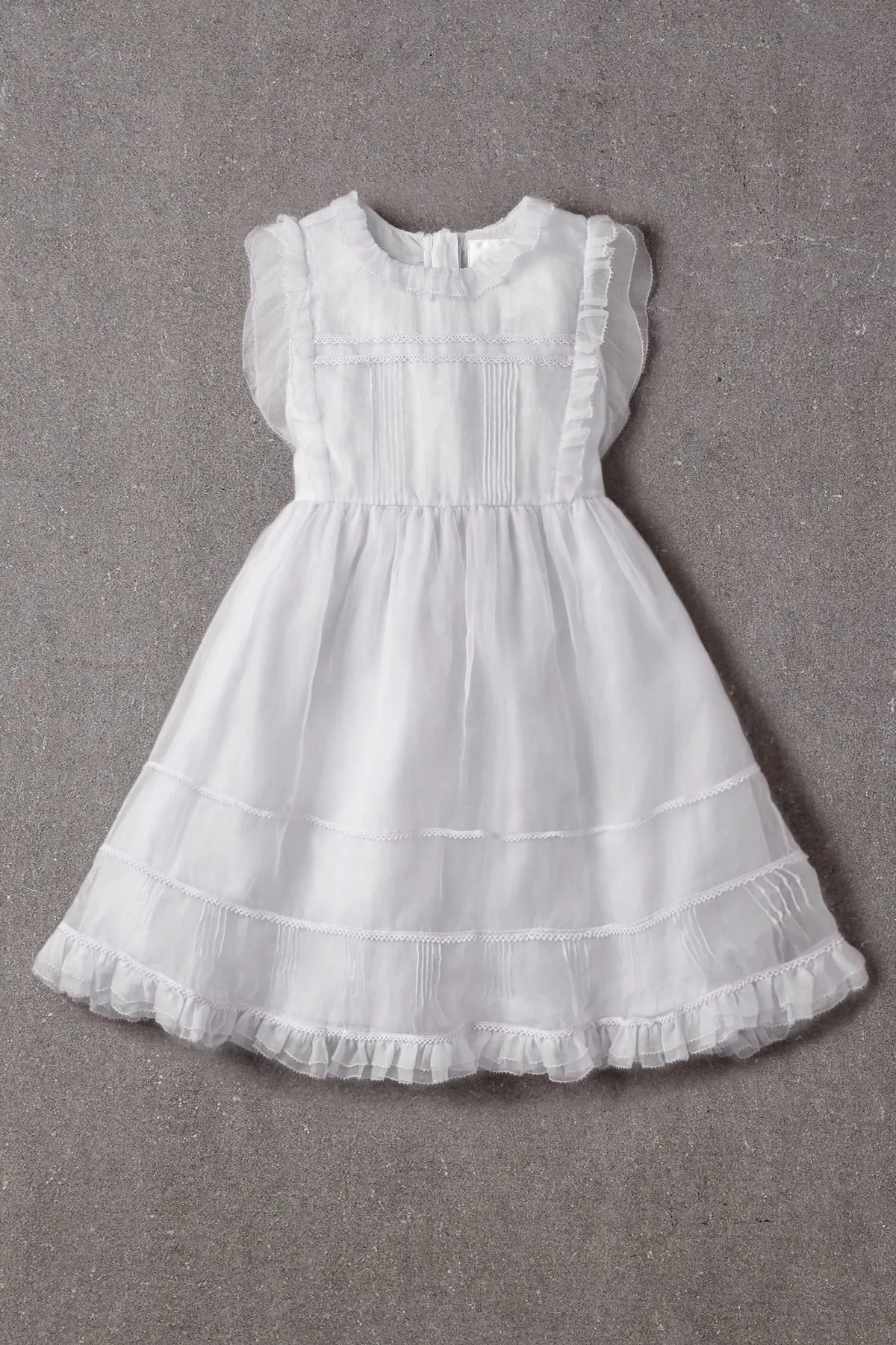 Girls White Dress Nellystella Flora - Star White