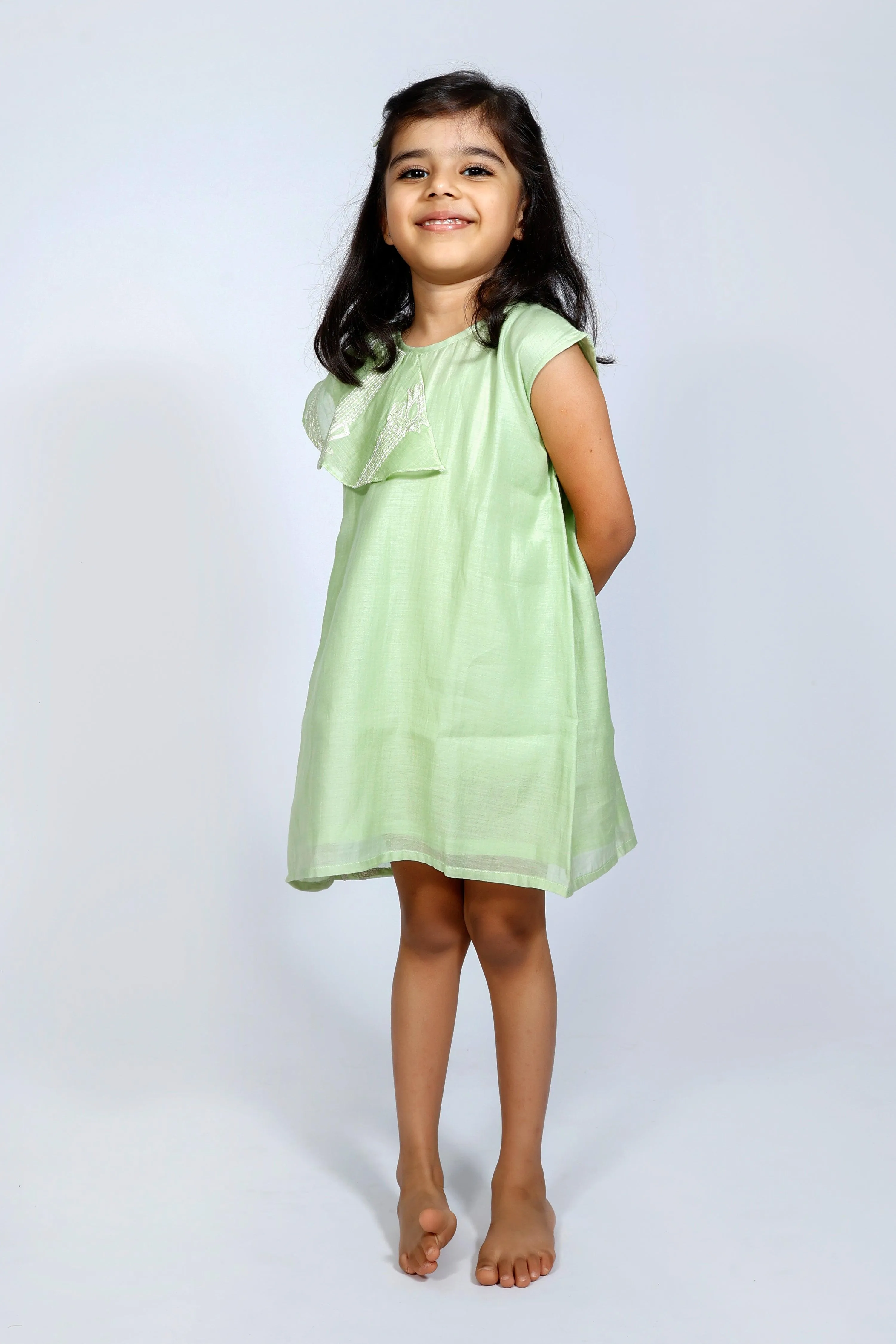 Green Chanderi Dress