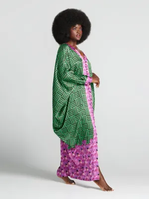 Iman Stretch-Silk Kaftan Maxi Dress - Fashion Collection