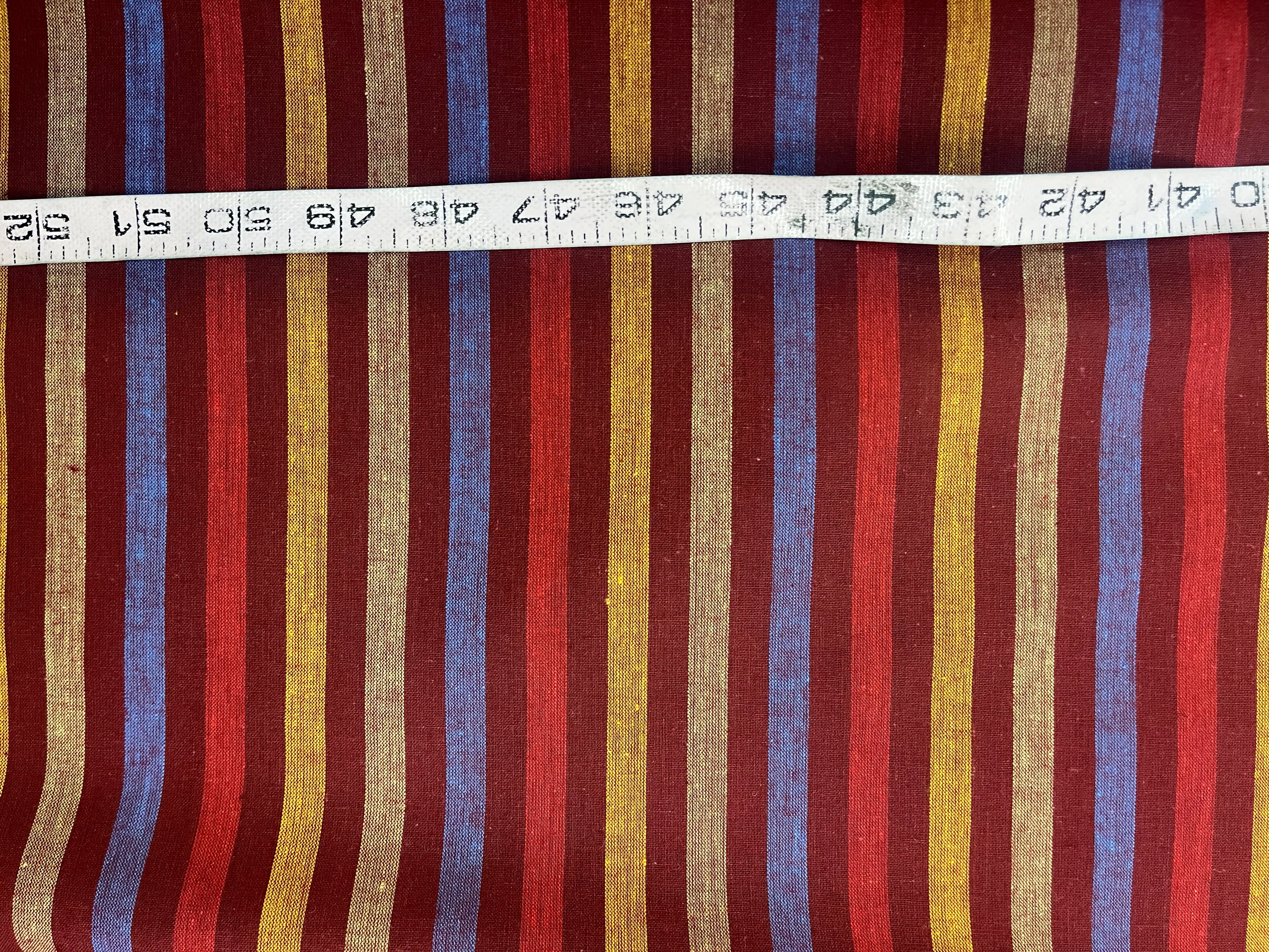 Italian Cotton Stripe: Red, Yellow, Blue