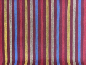 Italian Cotton Stripe: Red, Yellow, Blue