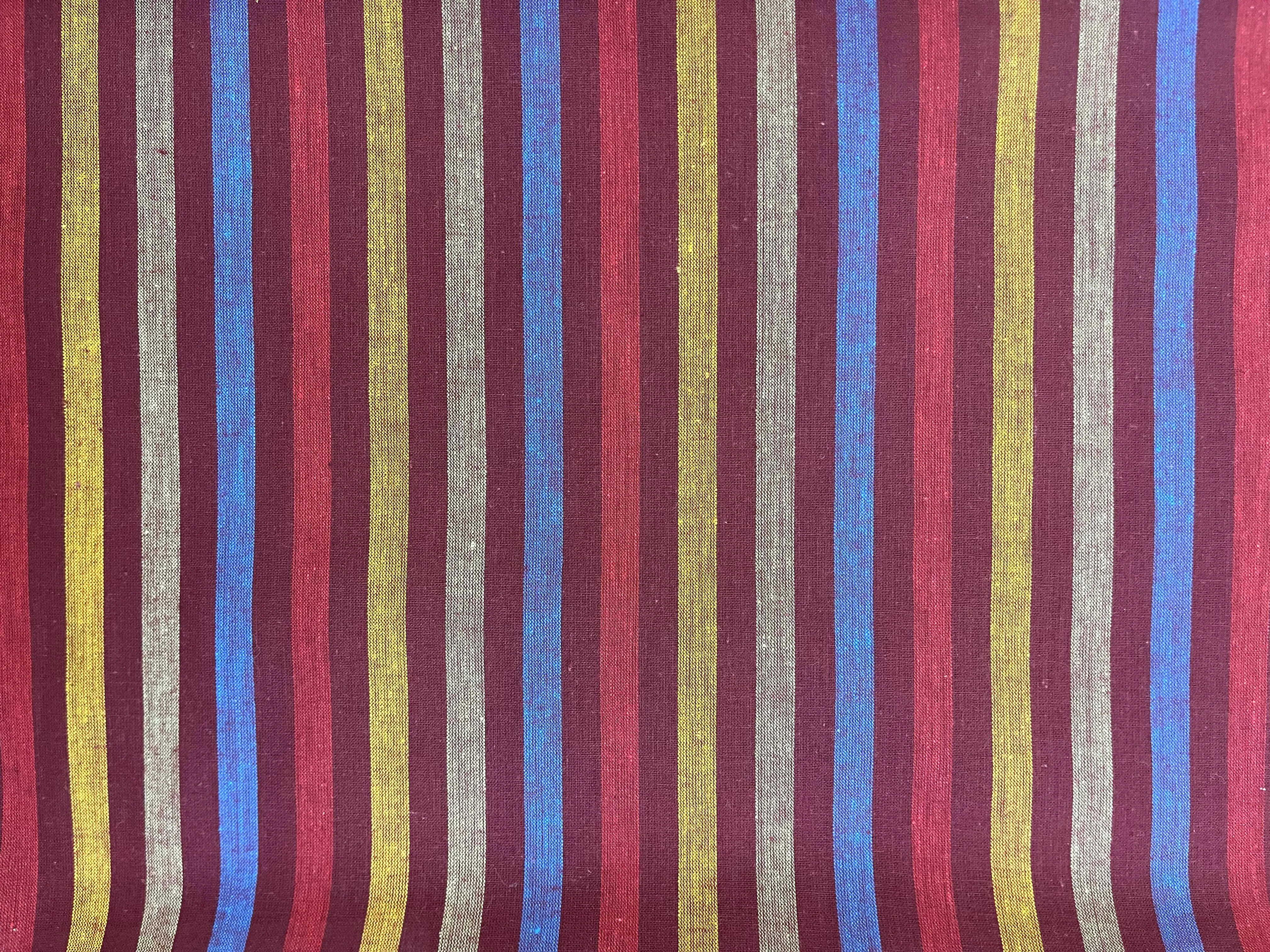 Italian Cotton Stripe: Red, Yellow, Blue