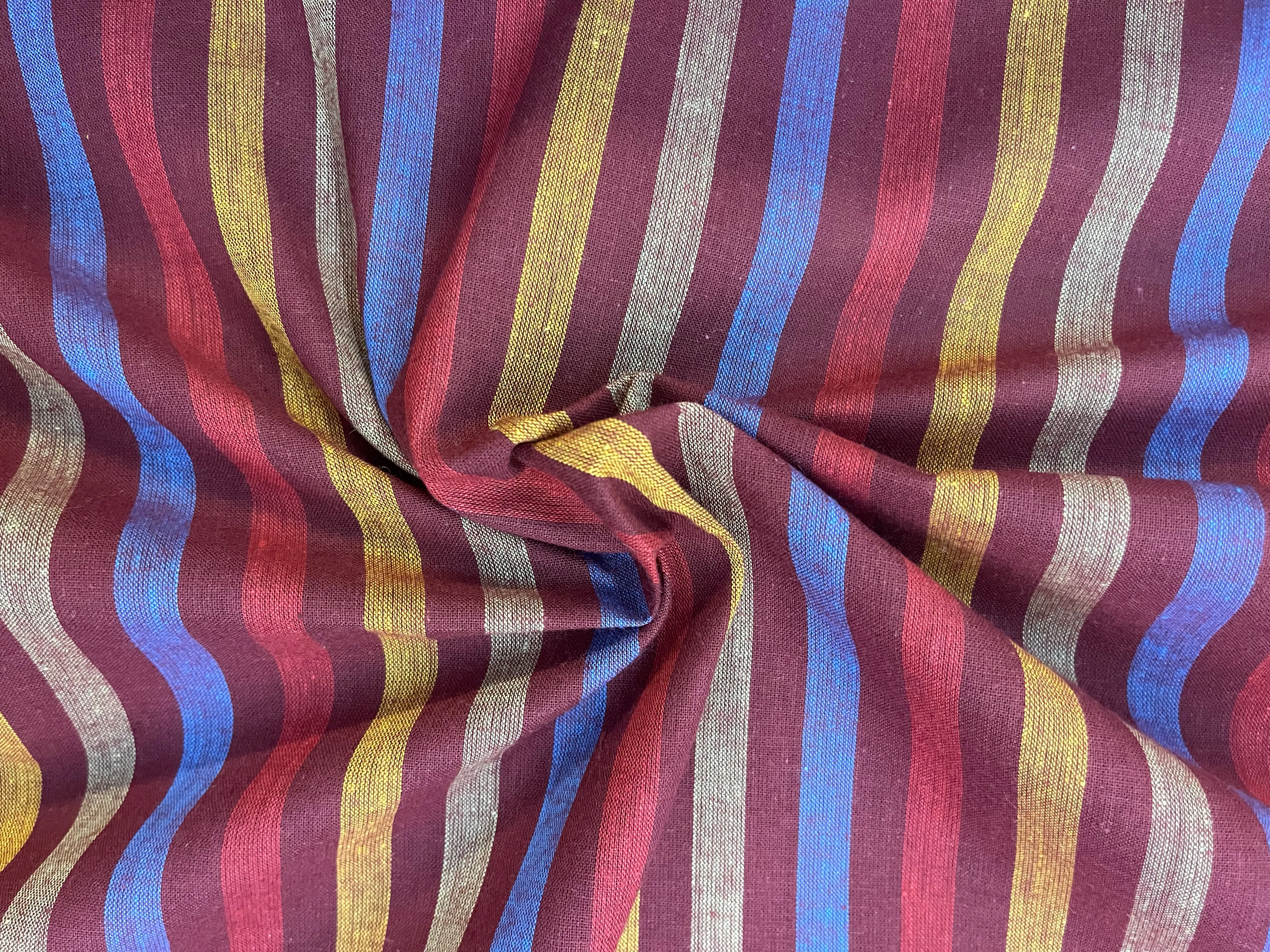 Italian Cotton Stripe: Red, Yellow, Blue