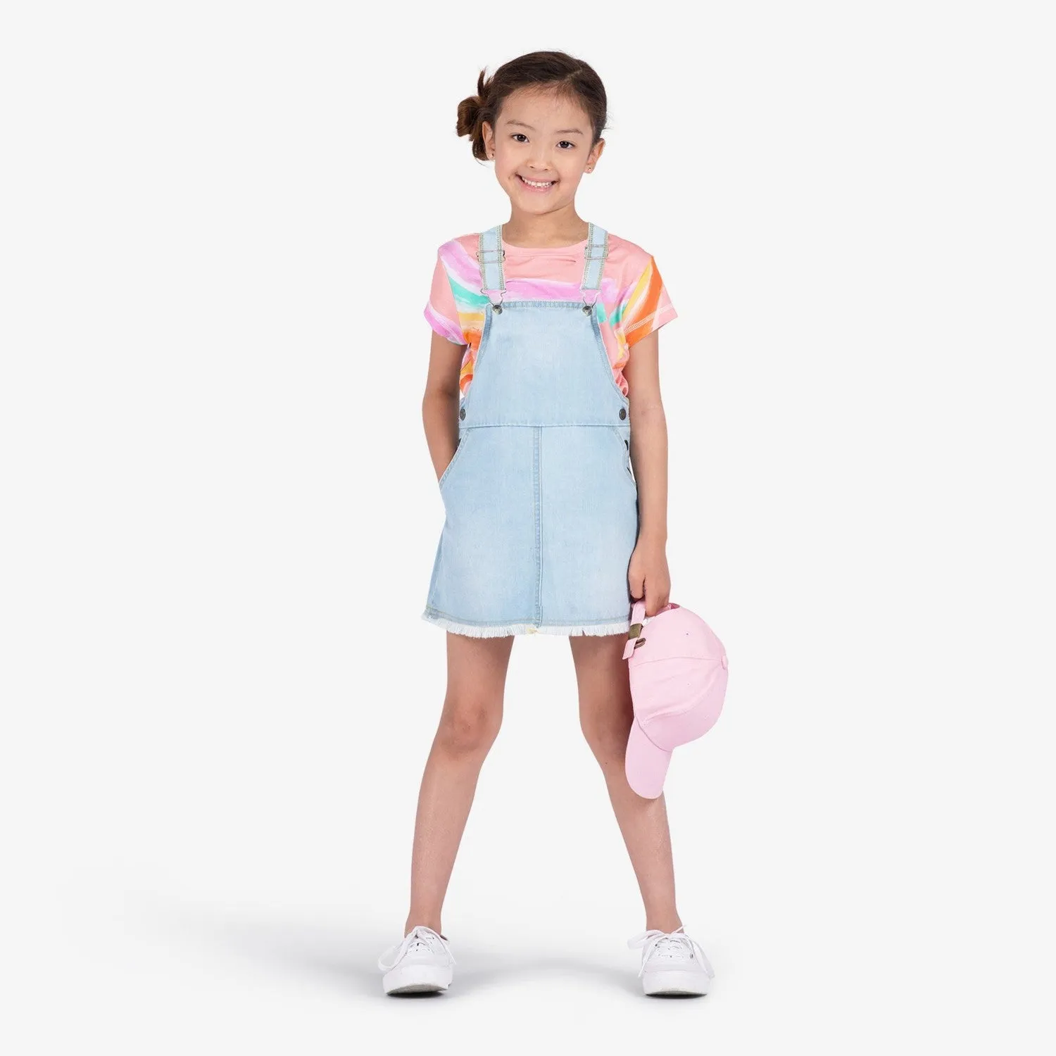 Josie Overall Dress | Light Blue Denim