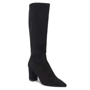 Kendall Boot in Black Stretch Suede