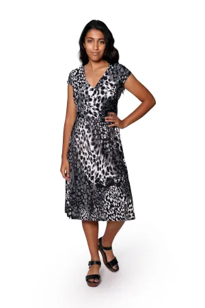 La Cera Animal Print Sleeveless Dress