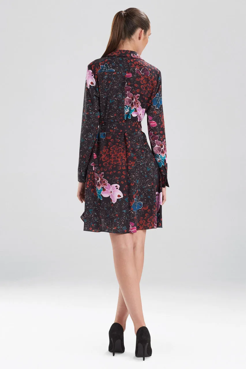 Leopard Orchid Shirt Dress