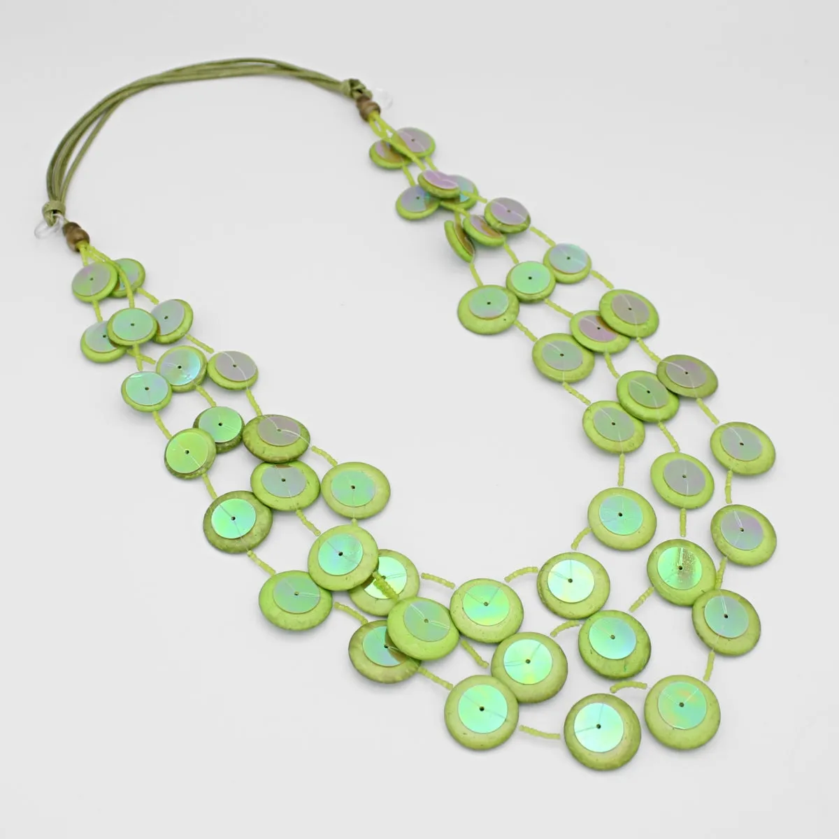 Lime Iridescent Arabella Necklace