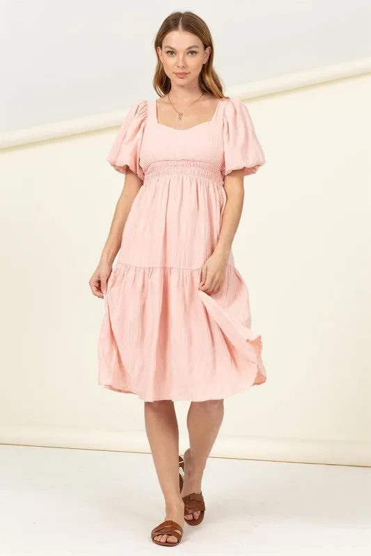 Love Again Tiered Midi Dress