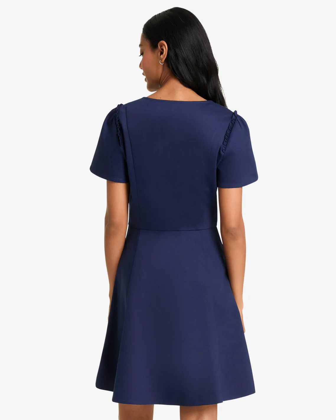 Mae Love Circle Dress in Navy