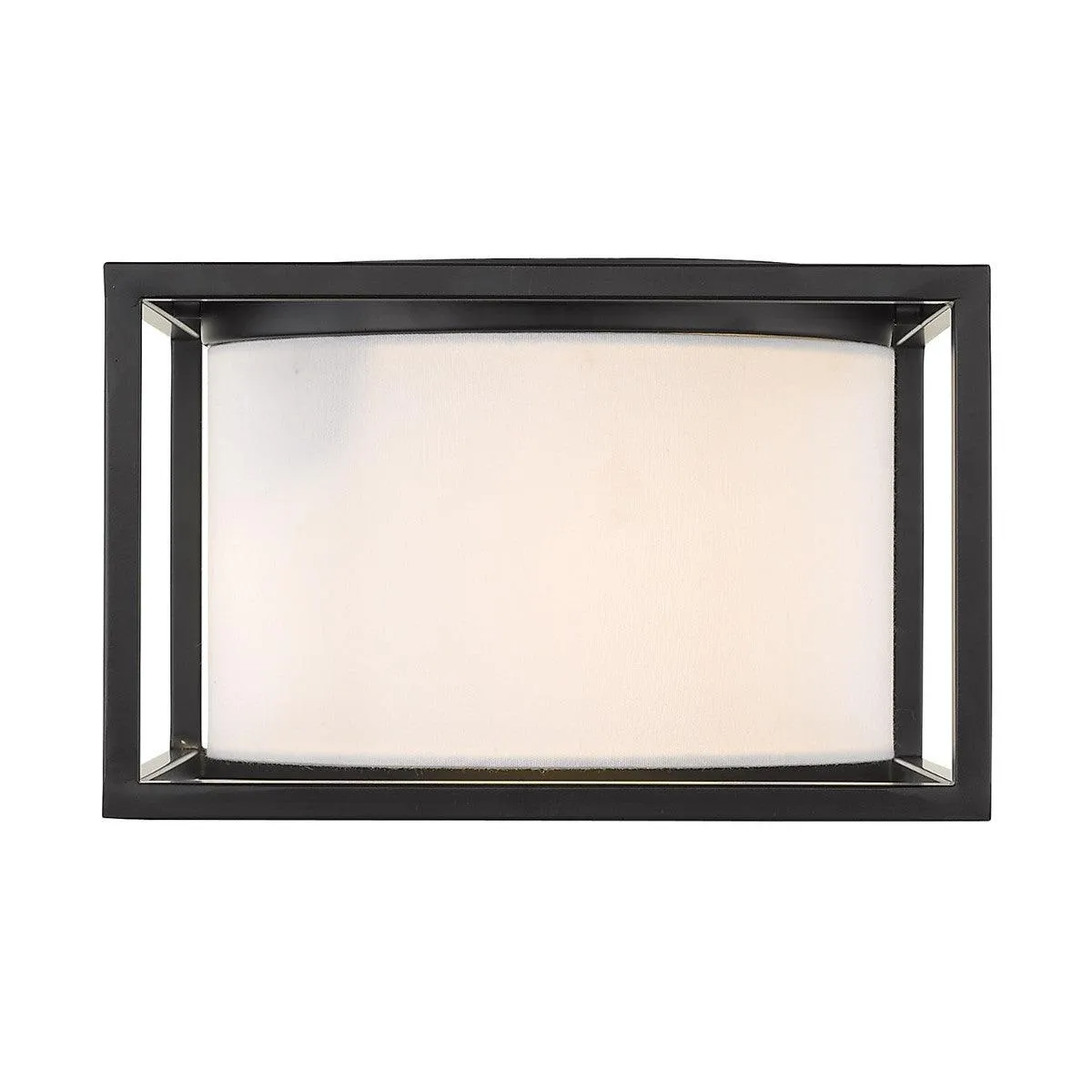 Manhattan 12 in 2 Lights Flush Mount Light Black Finish