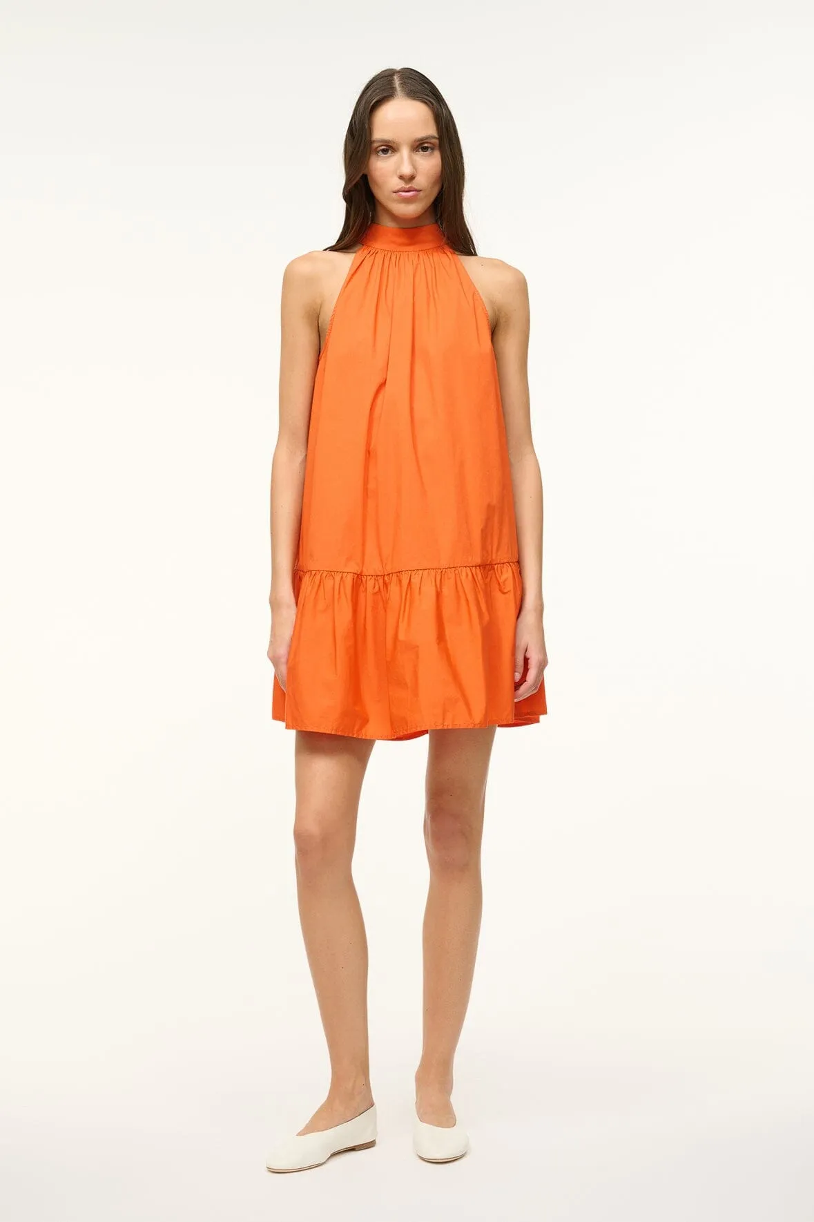 MINI MARLOWE DRESS | TANGERINE