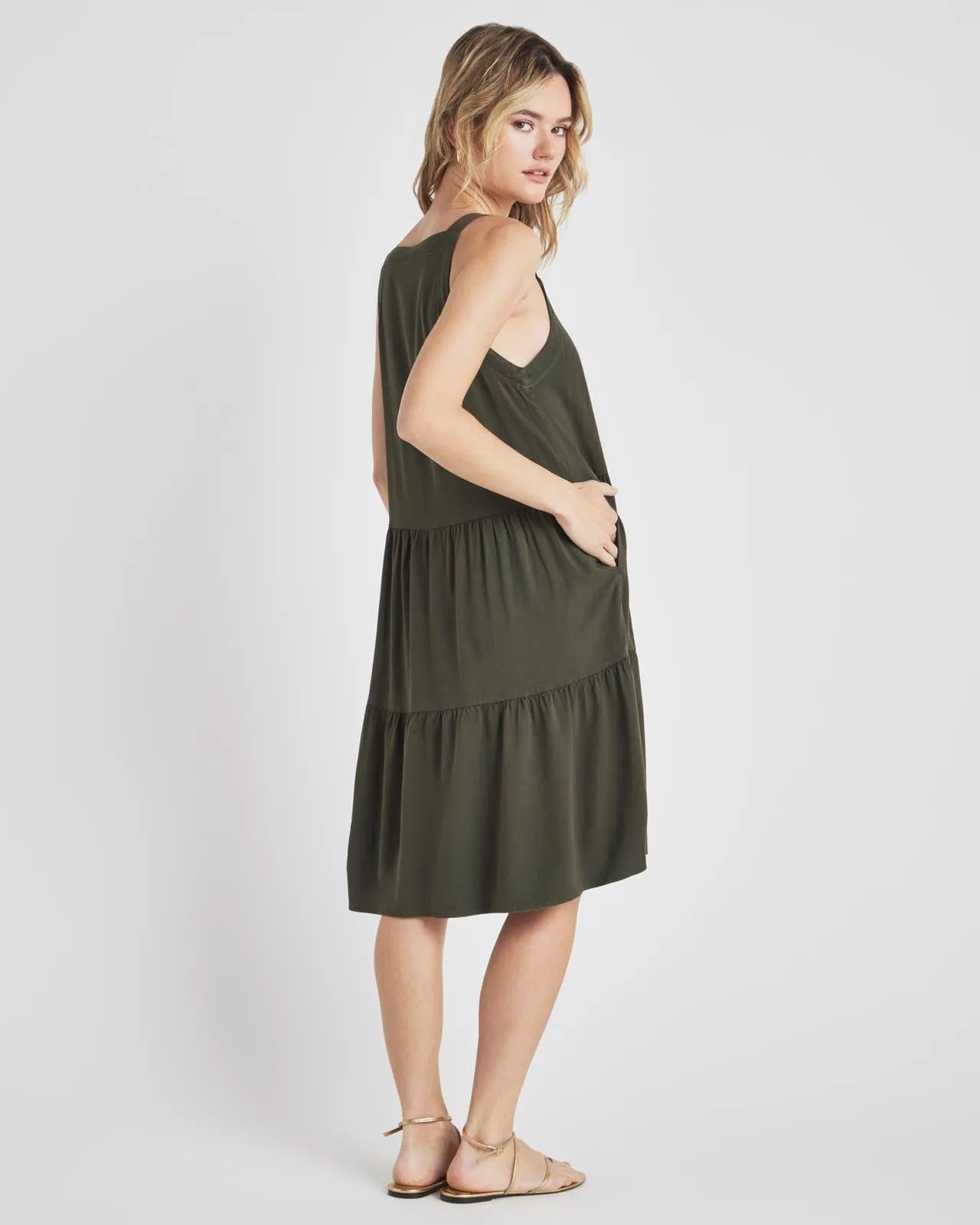 Napa Tiered Solid Dress