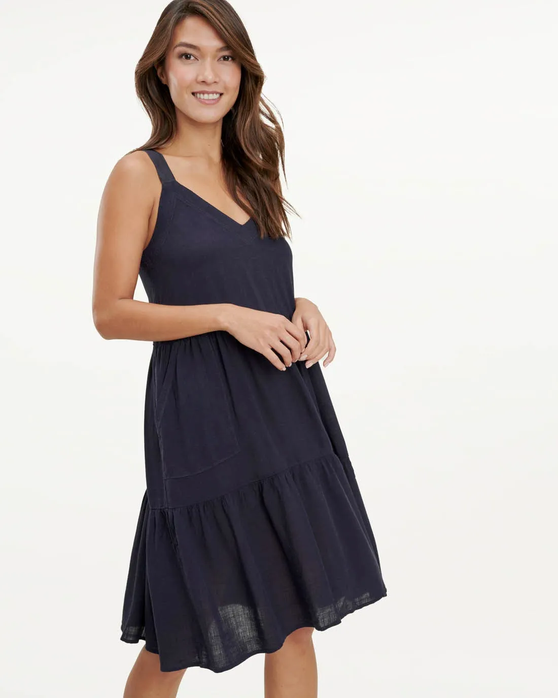 Napa Tiered Solid Dress