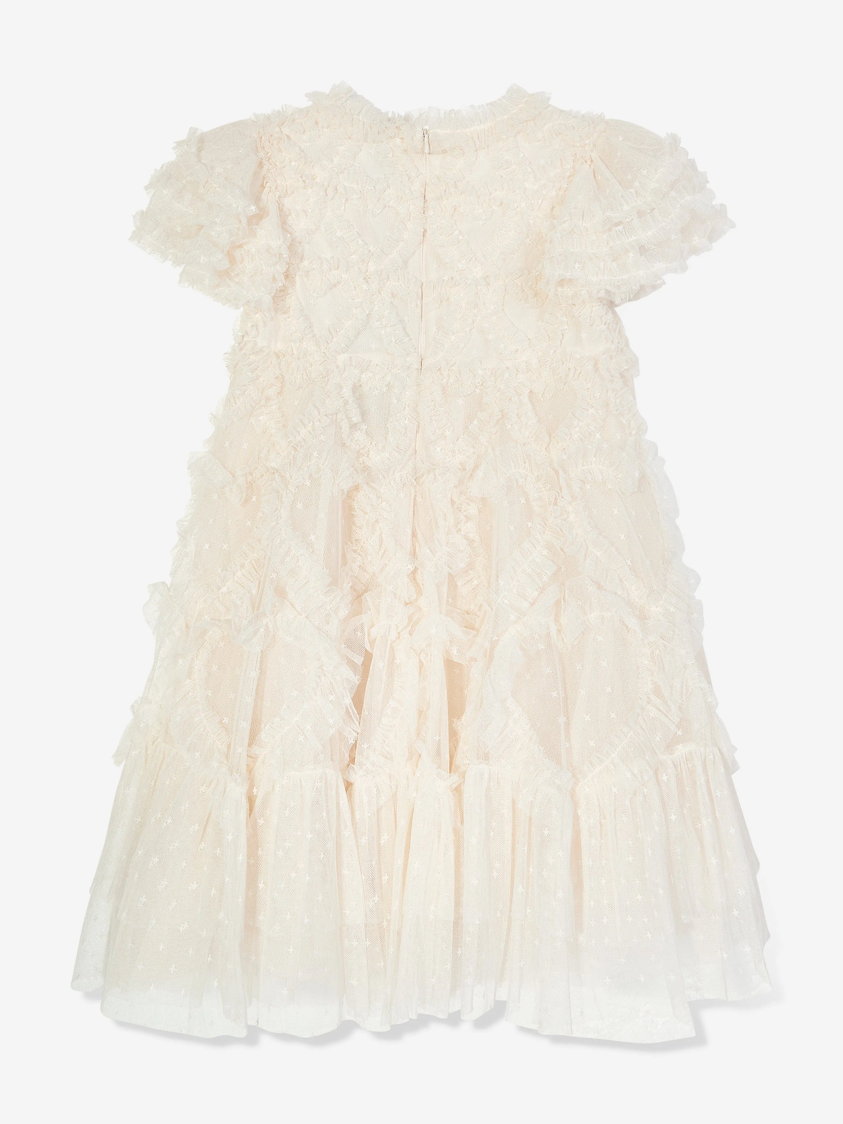 Needle & Thread Girls Amorette Dress in Ivory