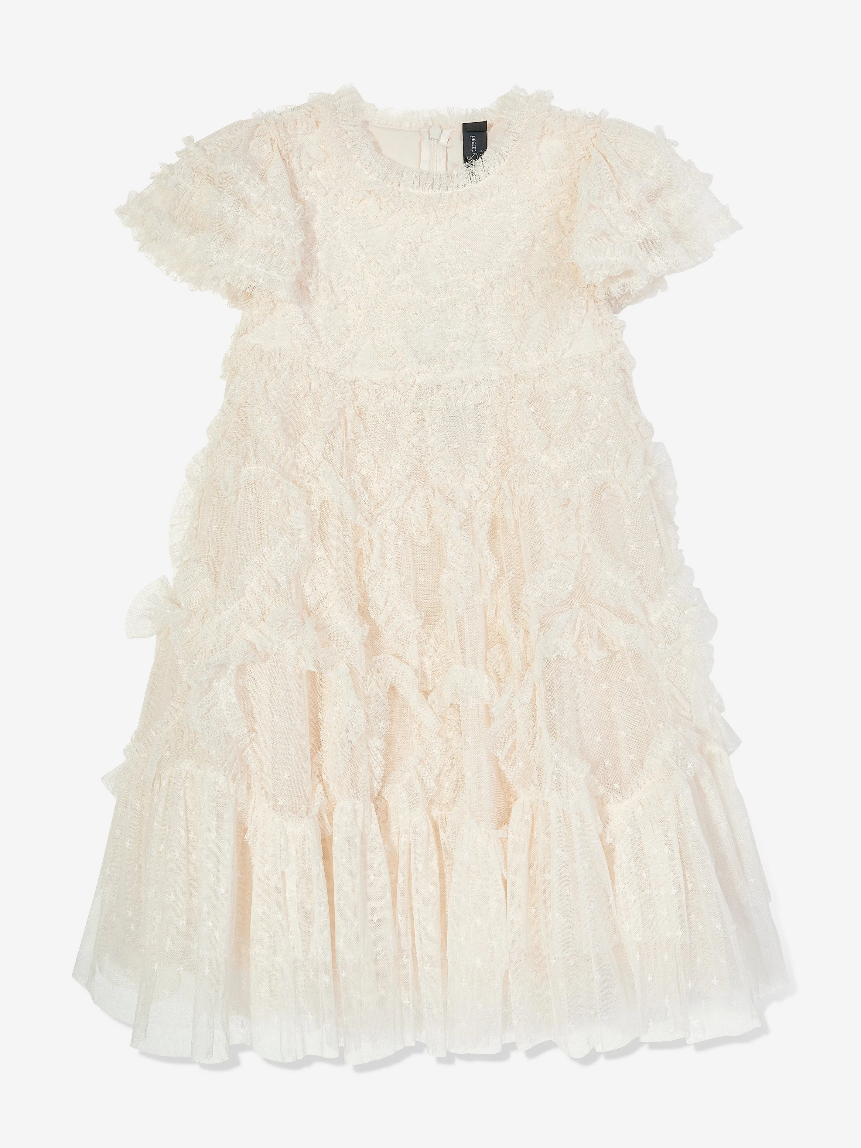 Needle & Thread Girls Amorette Dress in Ivory