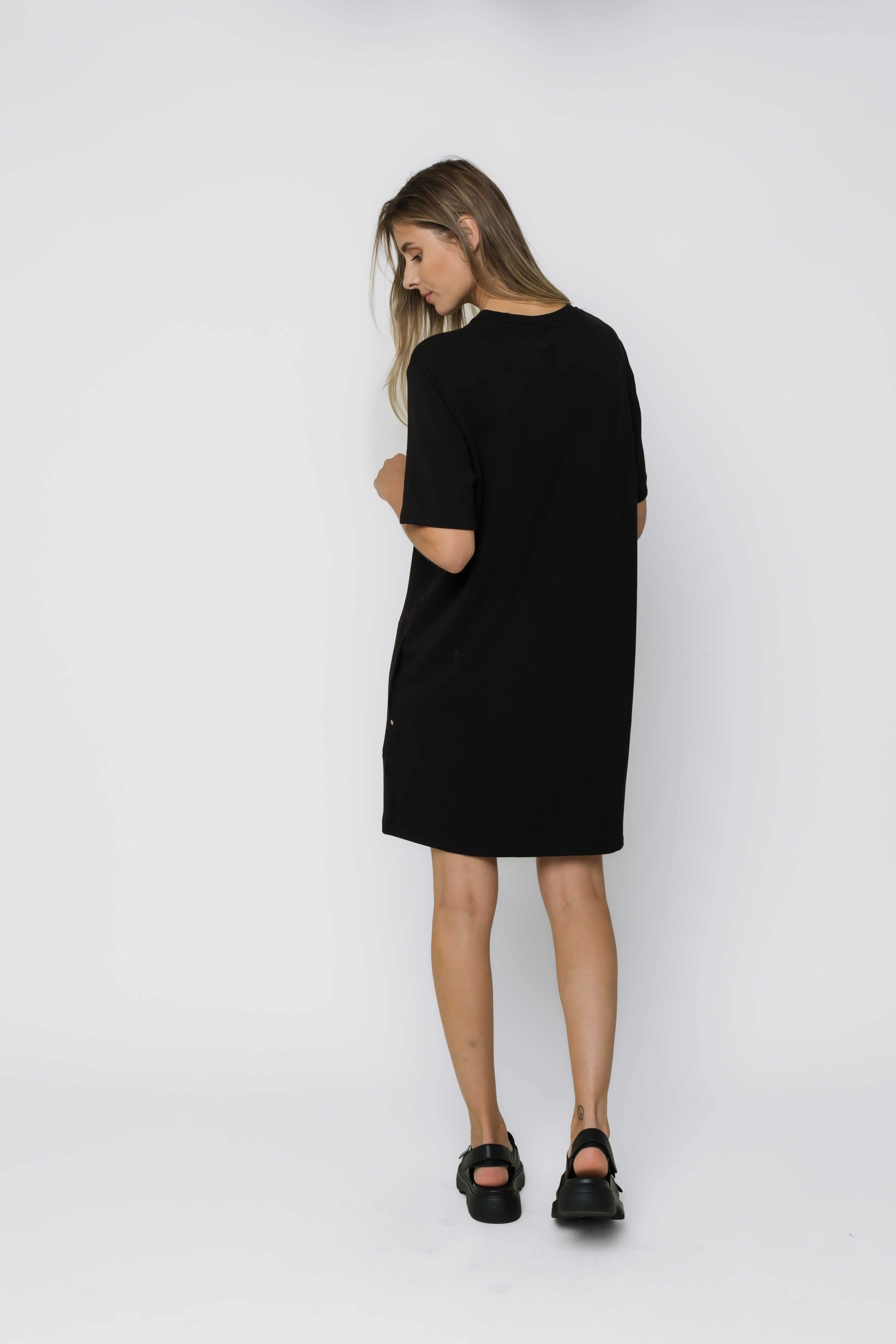 Nell-Luxe Fleece Tee Dress