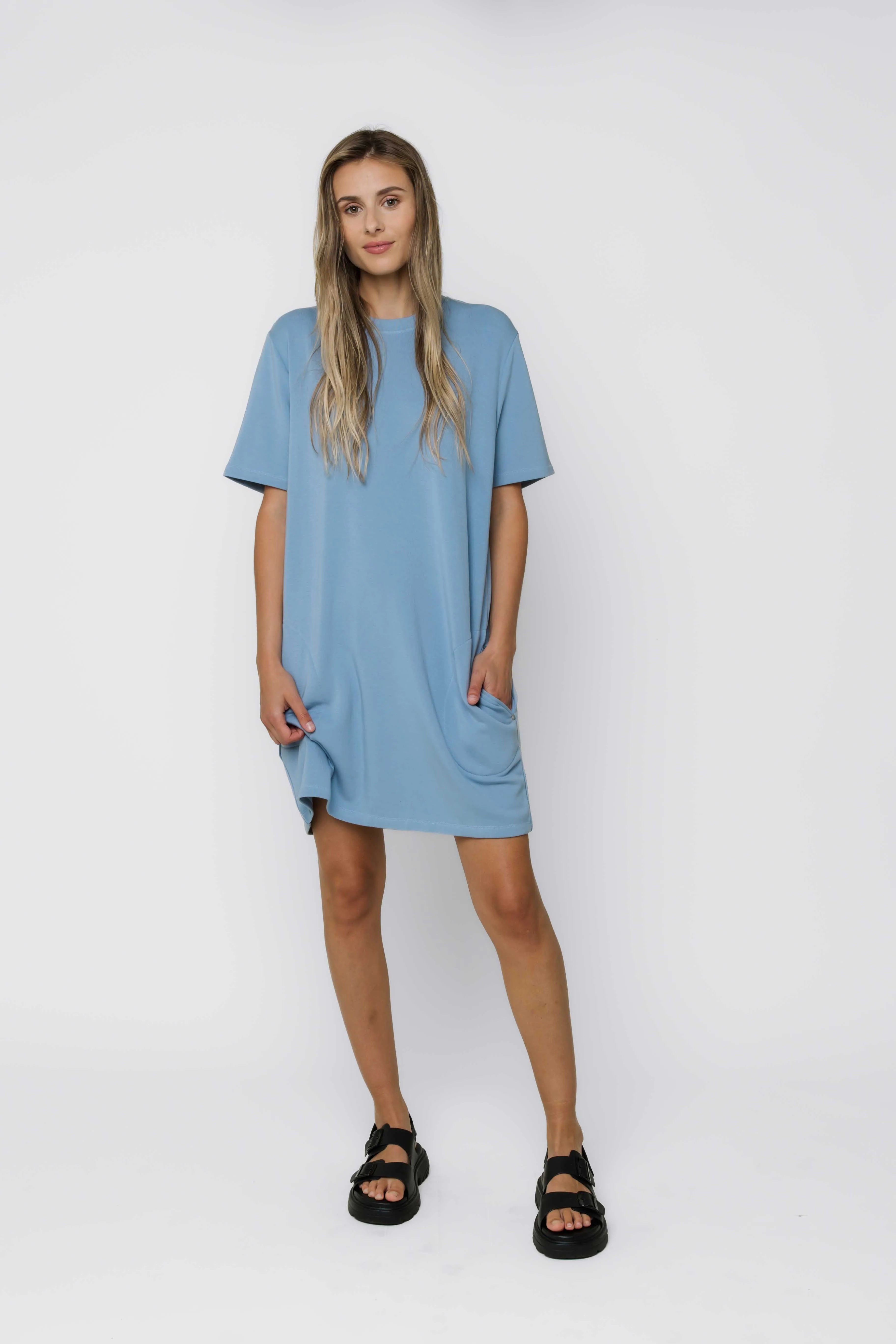 Nell-Luxe Fleece Tee Dress