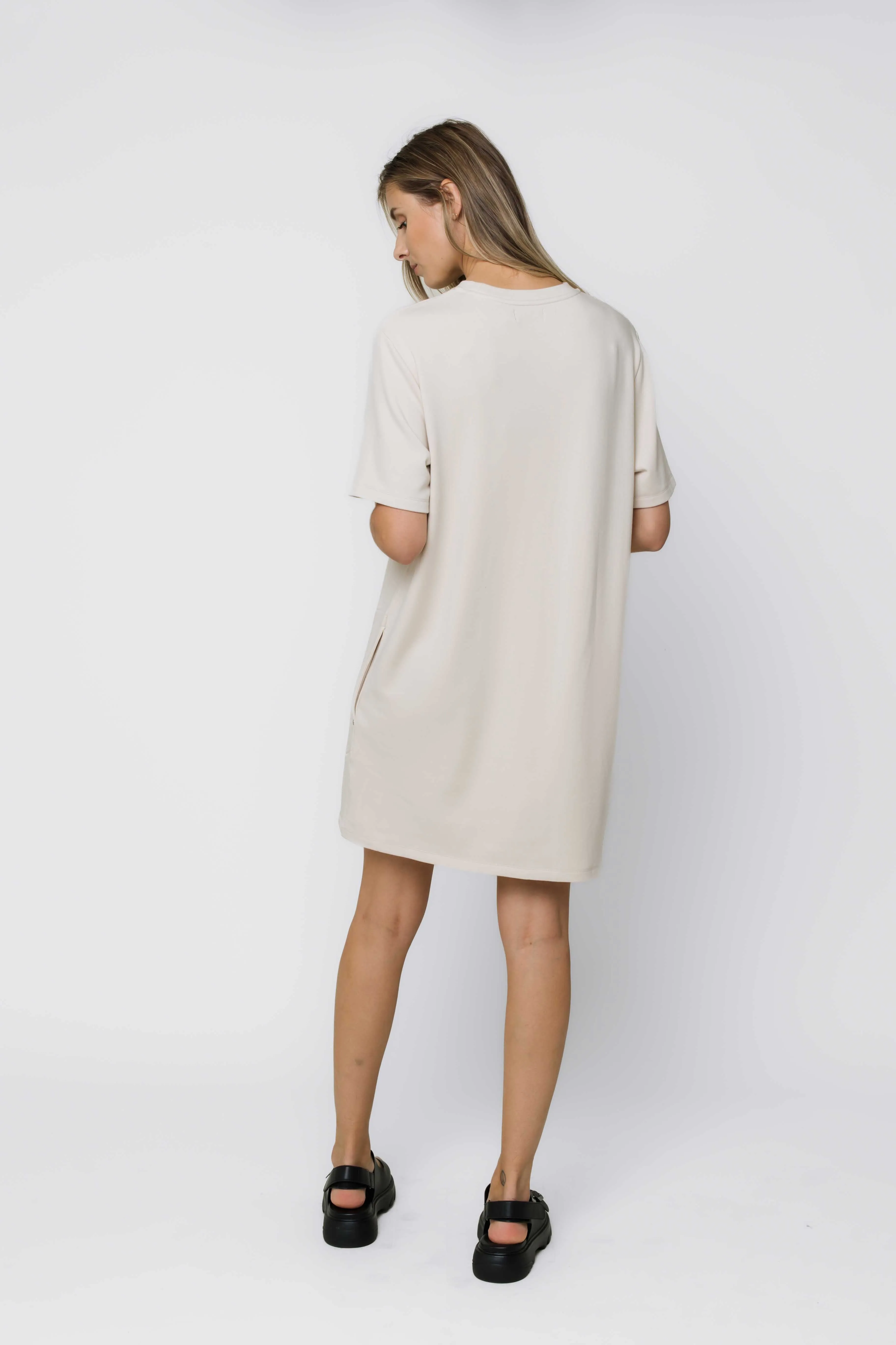 Nell-Luxe Fleece Tee Dress