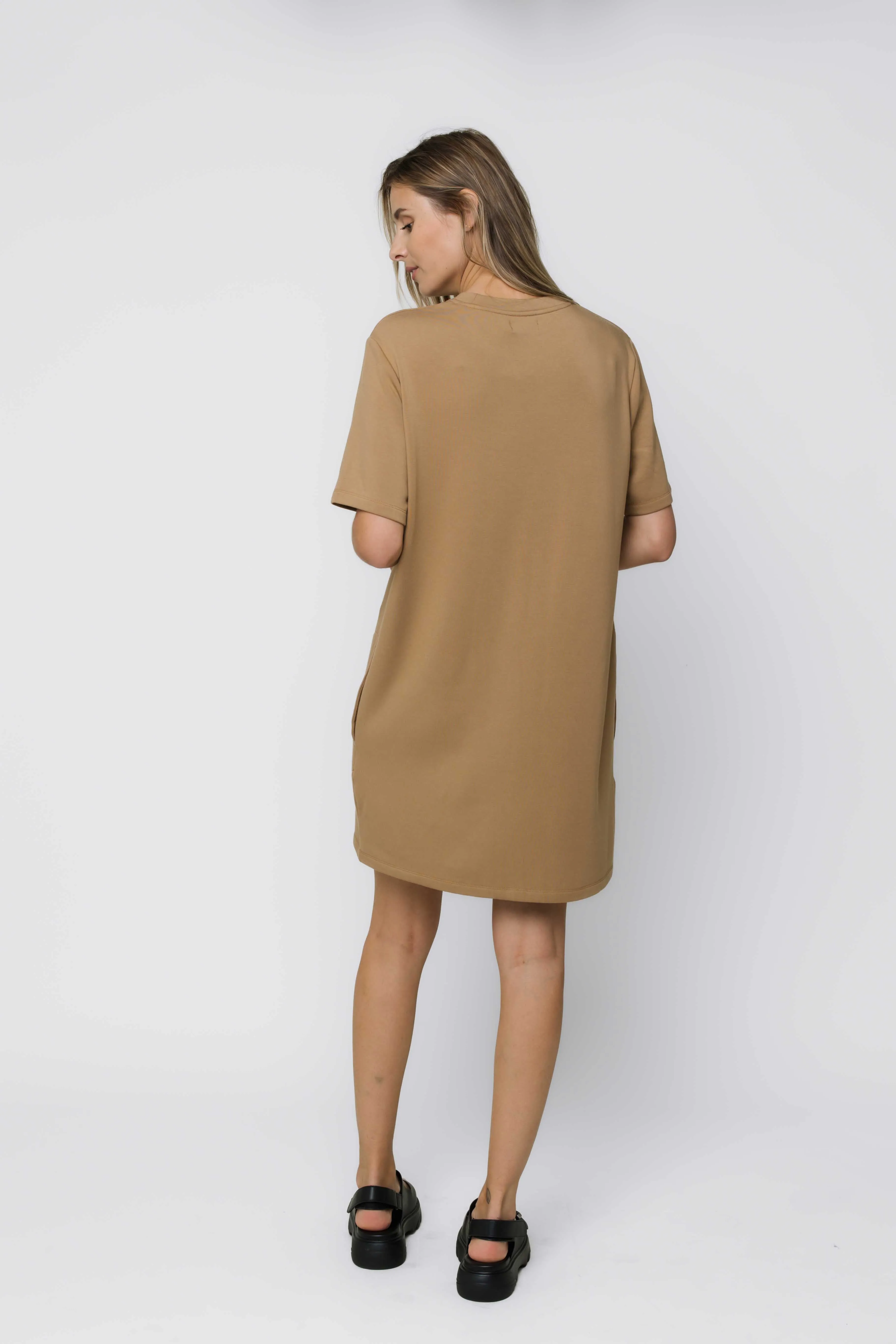 Nell-Luxe Fleece Tee Dress