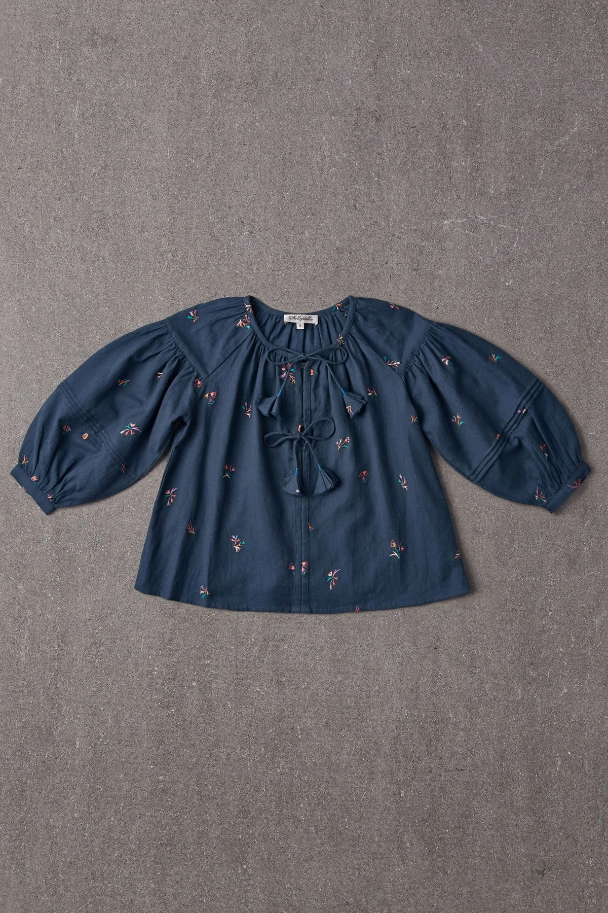 Nellystella Hellena Girls Blouse - Autumn Melody Embroidery