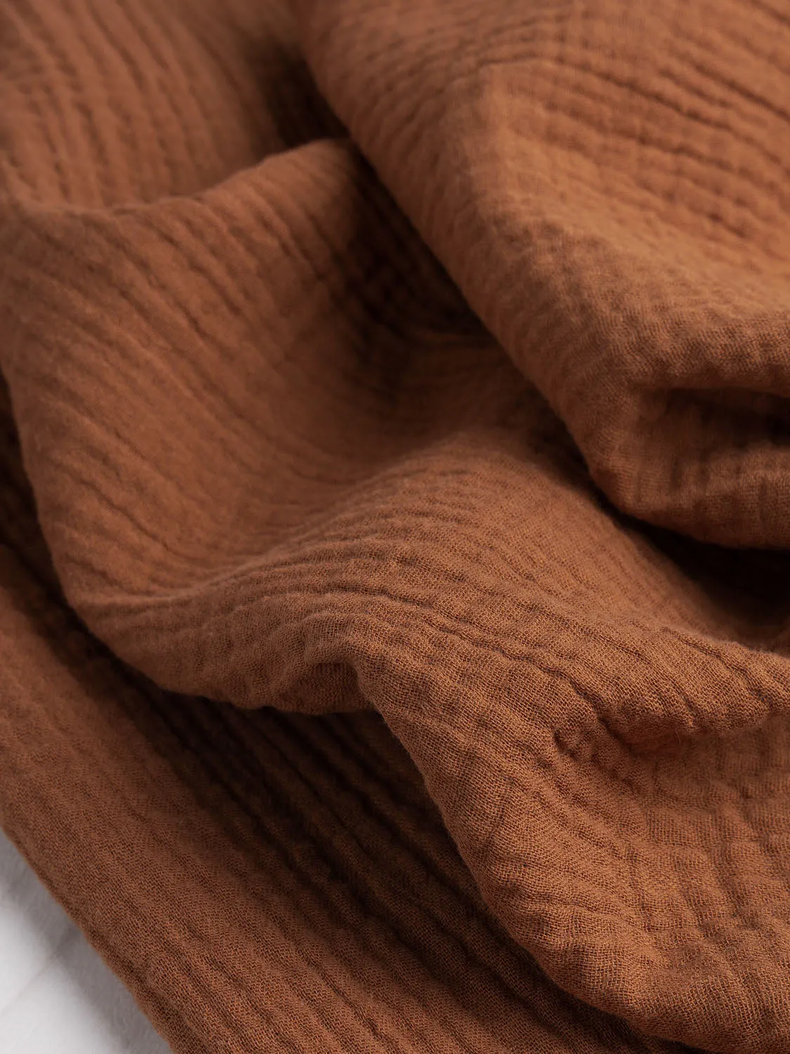 Organic Cotton Double Gauze - Rust - Swatch