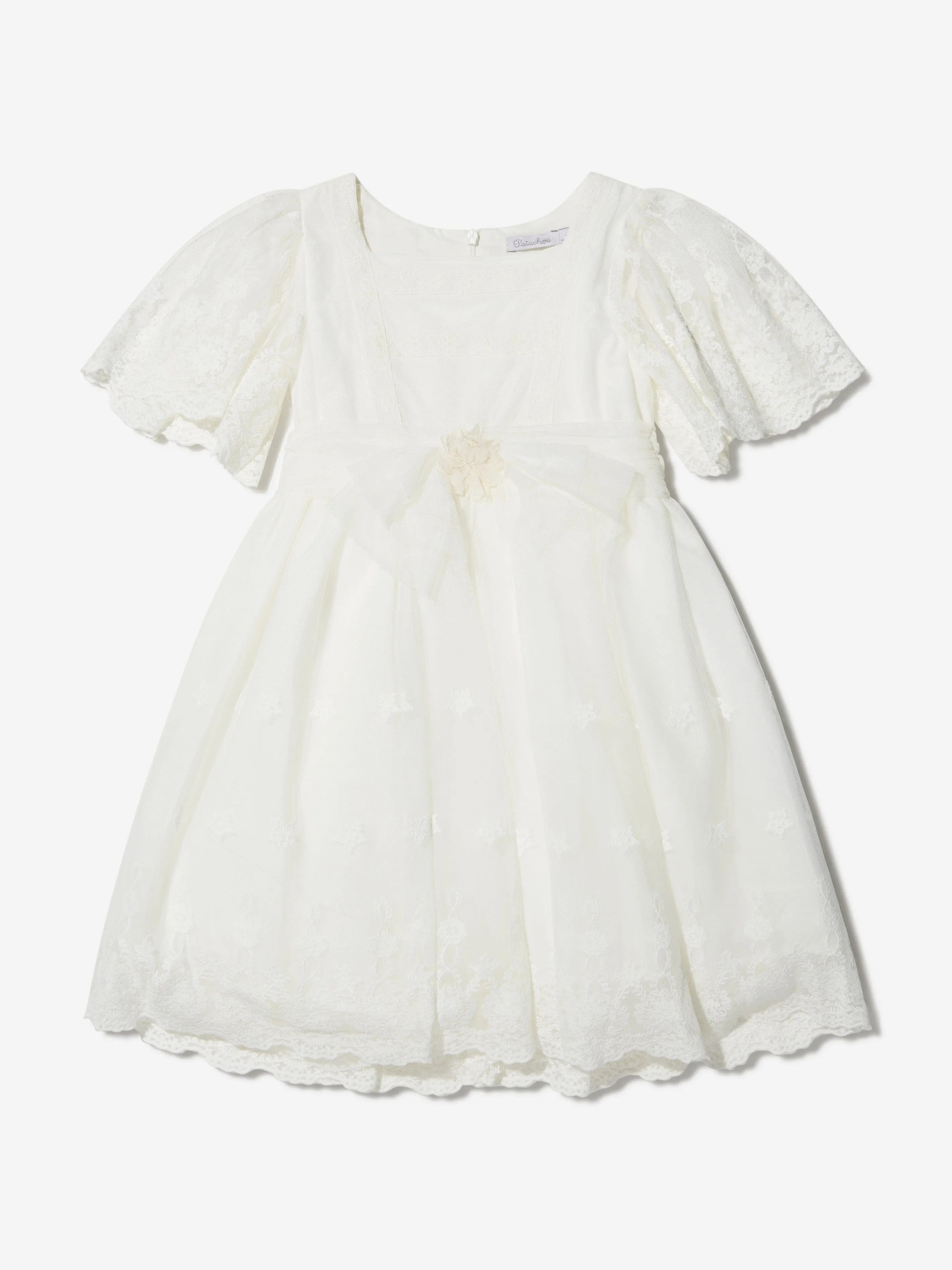 Patachou Girls Embroidered Tulle Dress