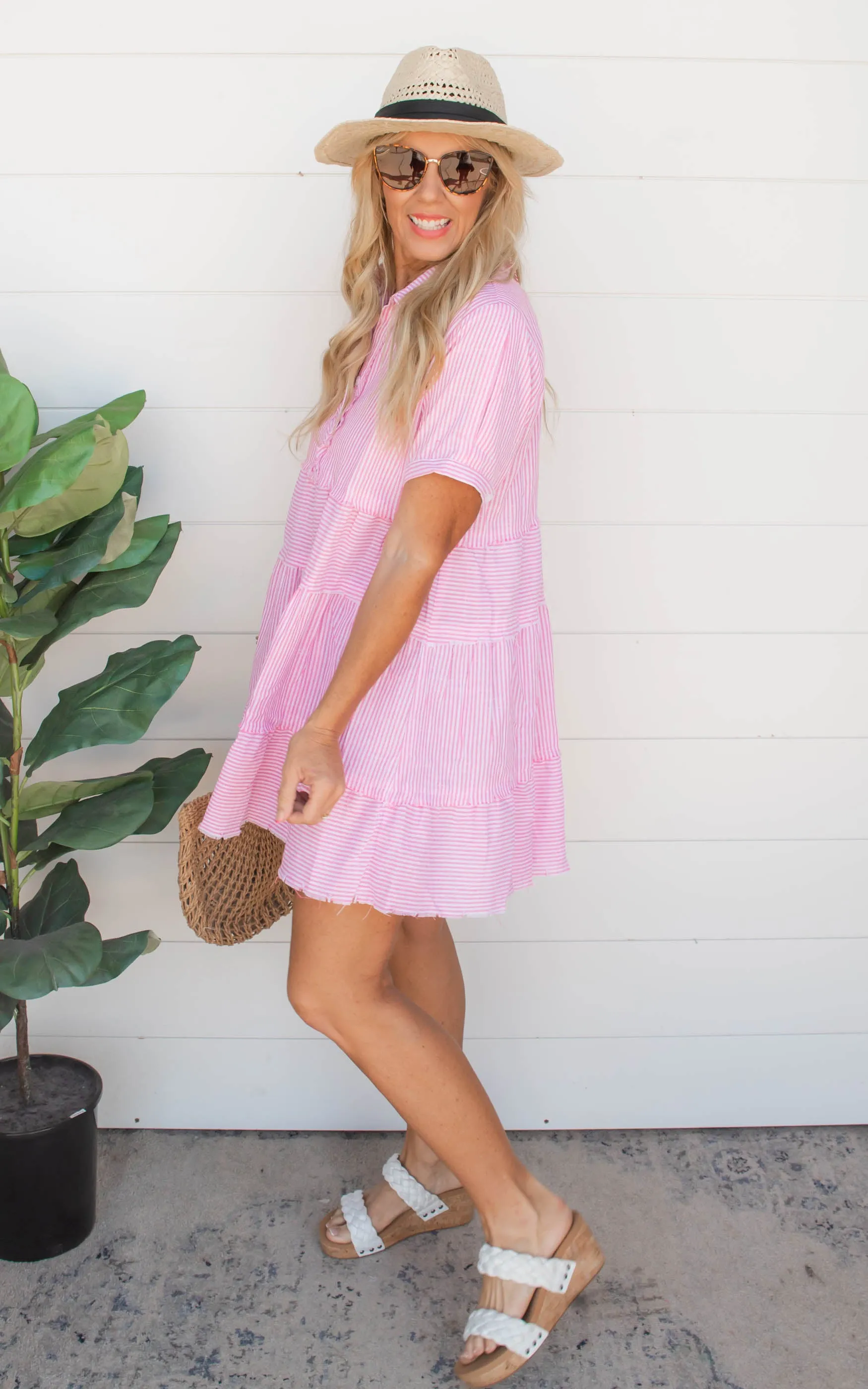 Pink Stripe Dress | Umgee | FINAL SALE